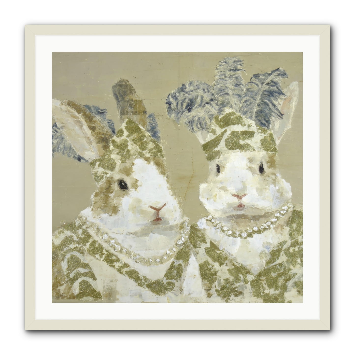 Prelude in Paisley -- Framed Print - White 30x30