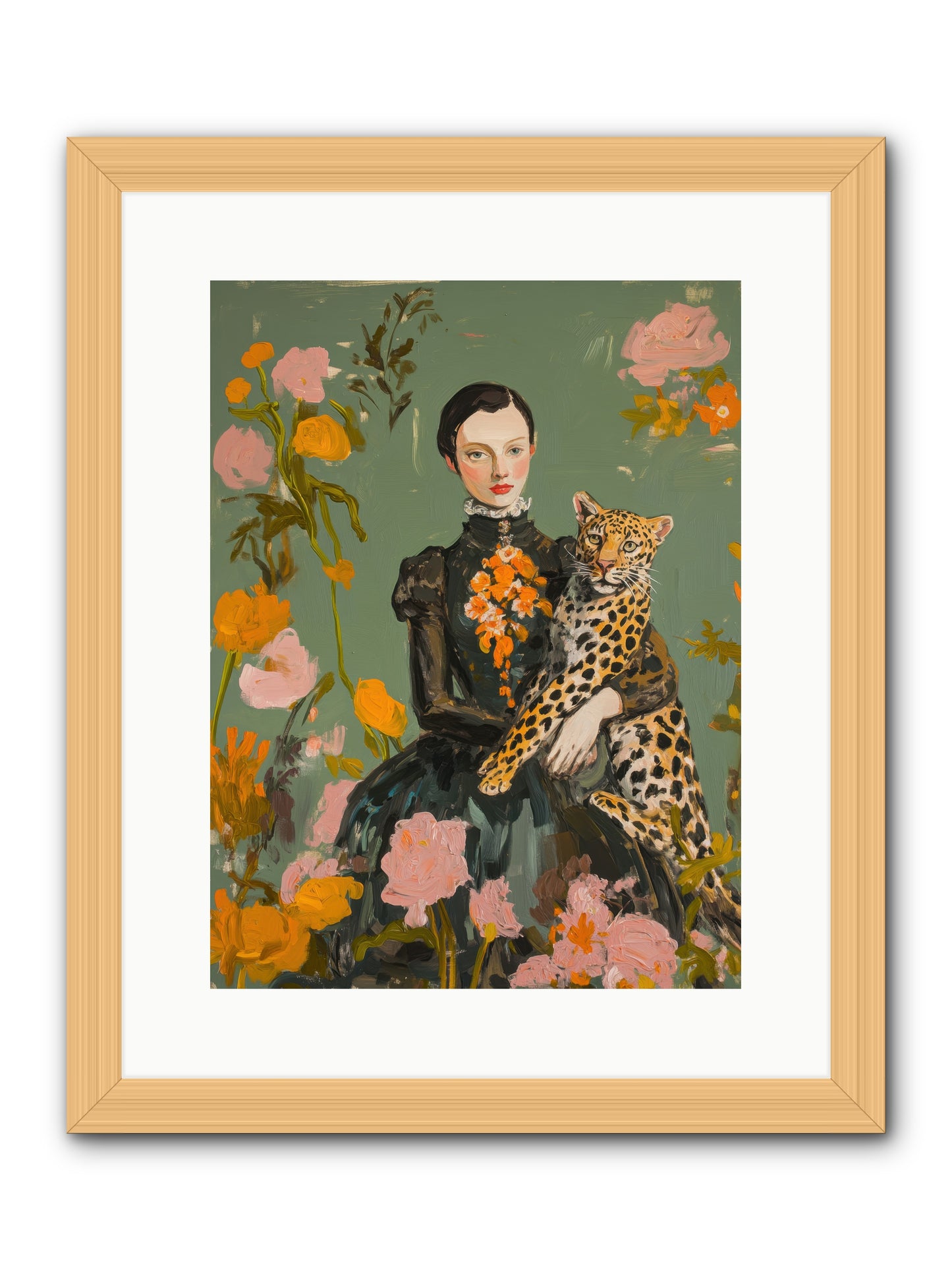 Prescient Muse -- Framed Print - Natural 12x16