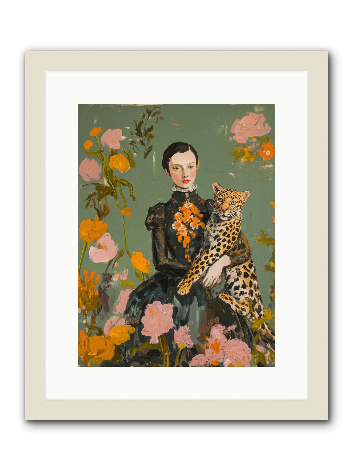 Prescient Muse -- Framed Print - White 12x16