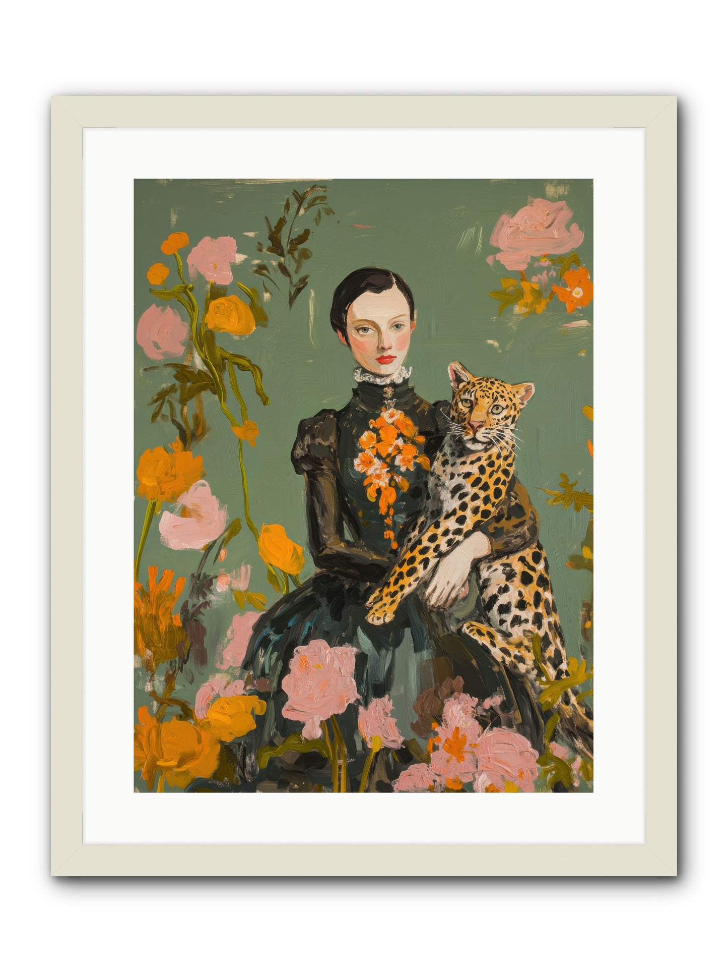 Prescient Muse -- Framed Print - White 18x24