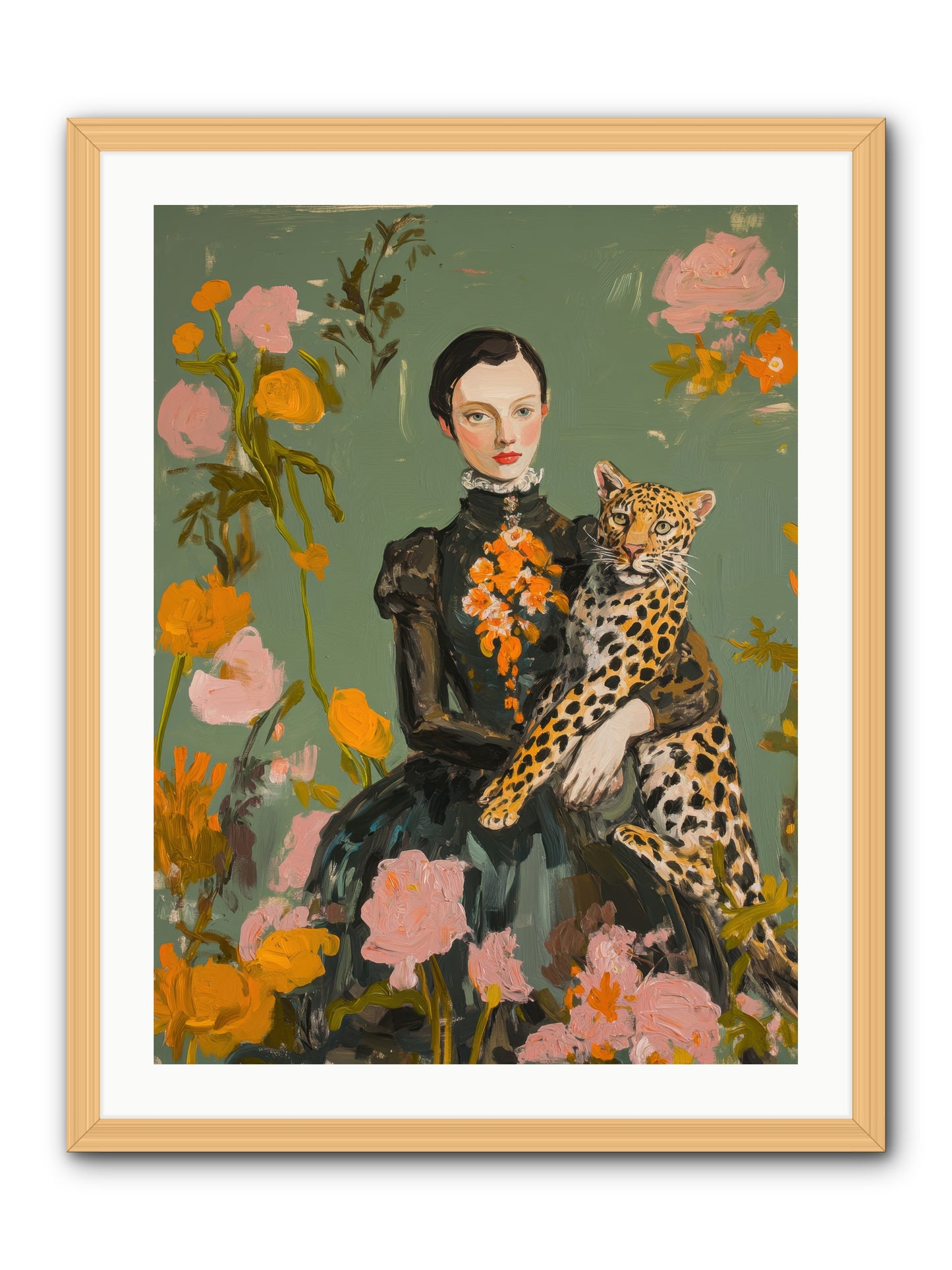 Prescient Muse -- Framed Print - Natural 24x32