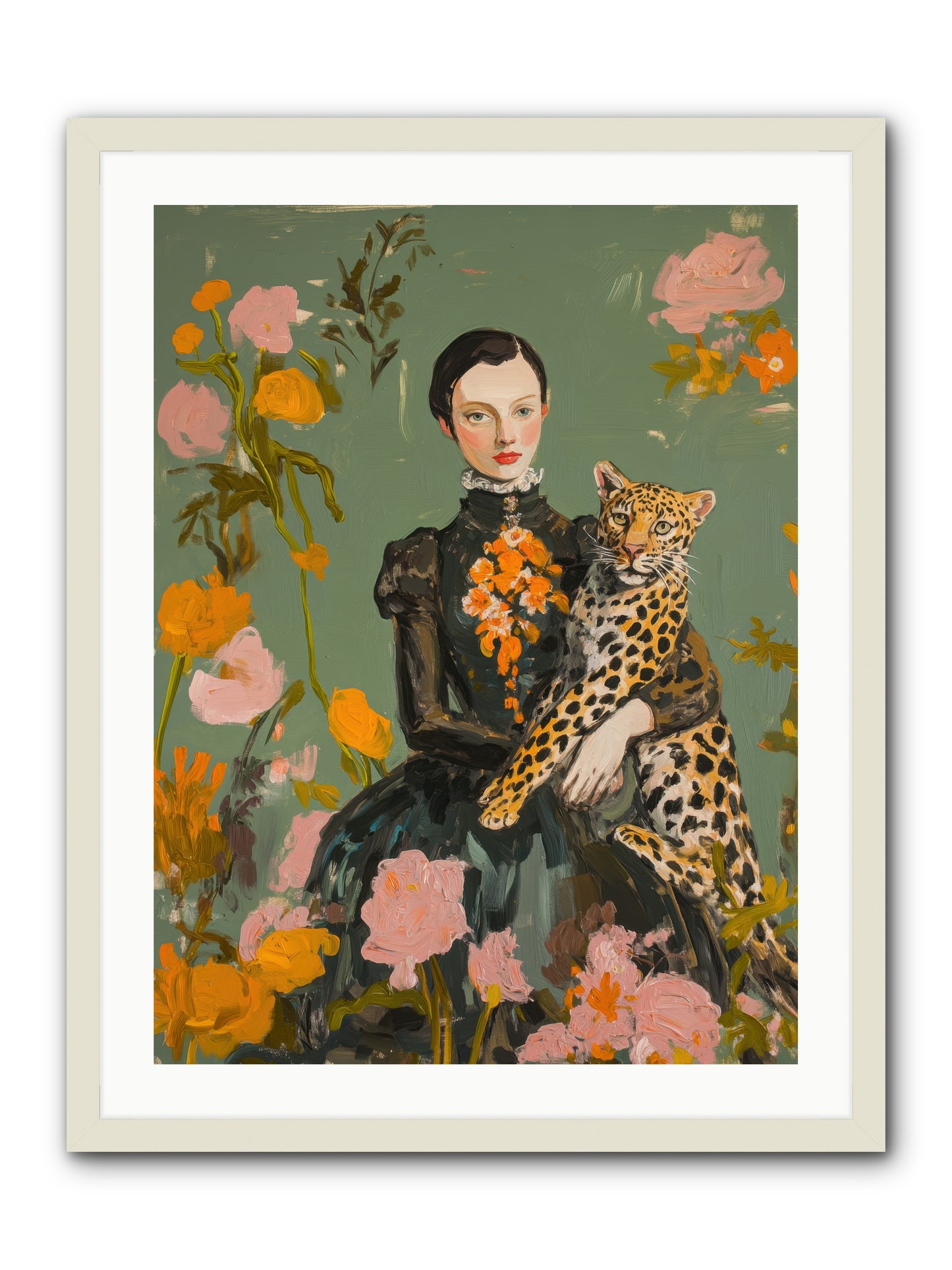 Prescient Muse -- Framed Print - White 24x32