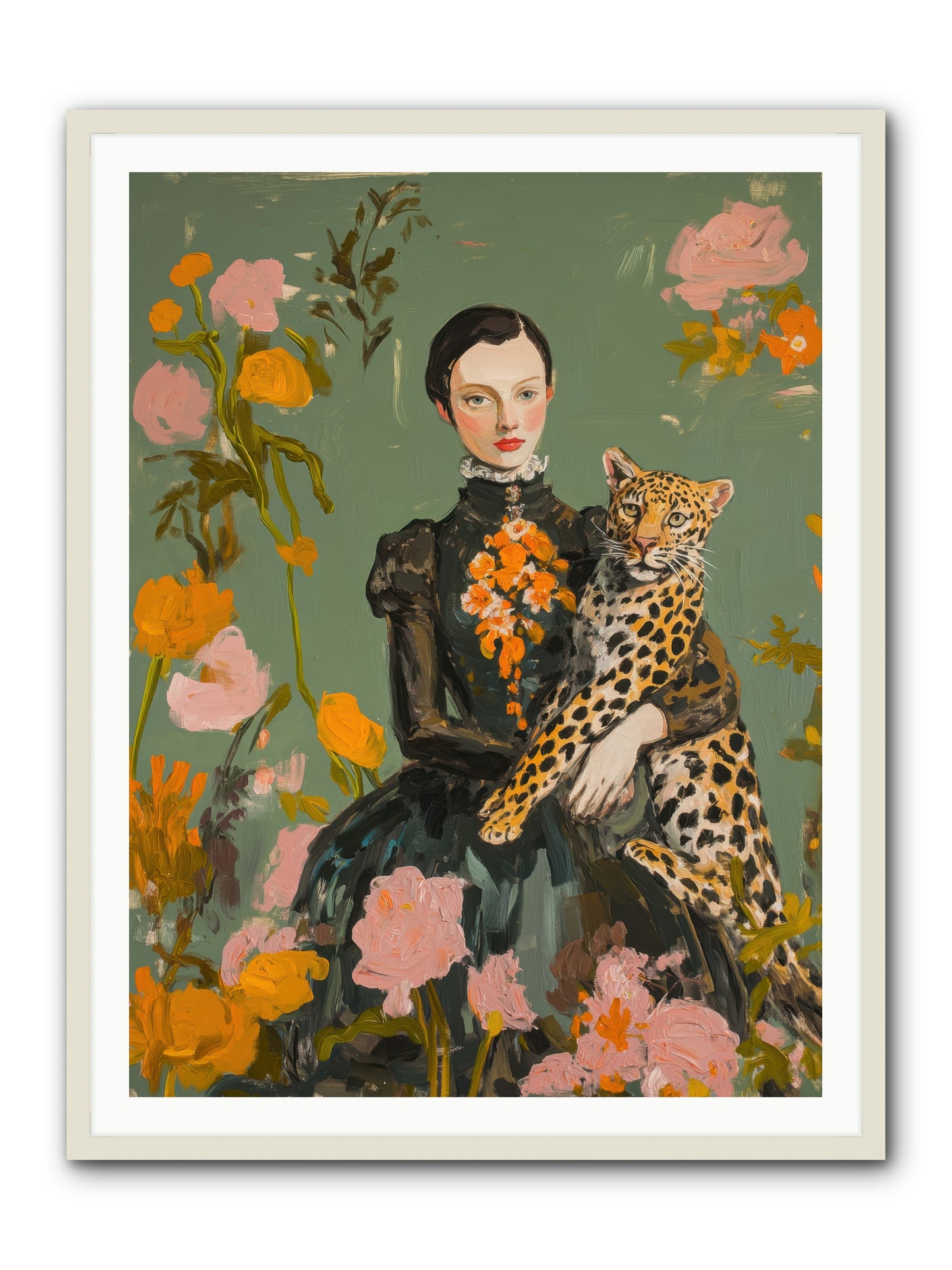 Prescient Muse -- Framed Print - White 36x48