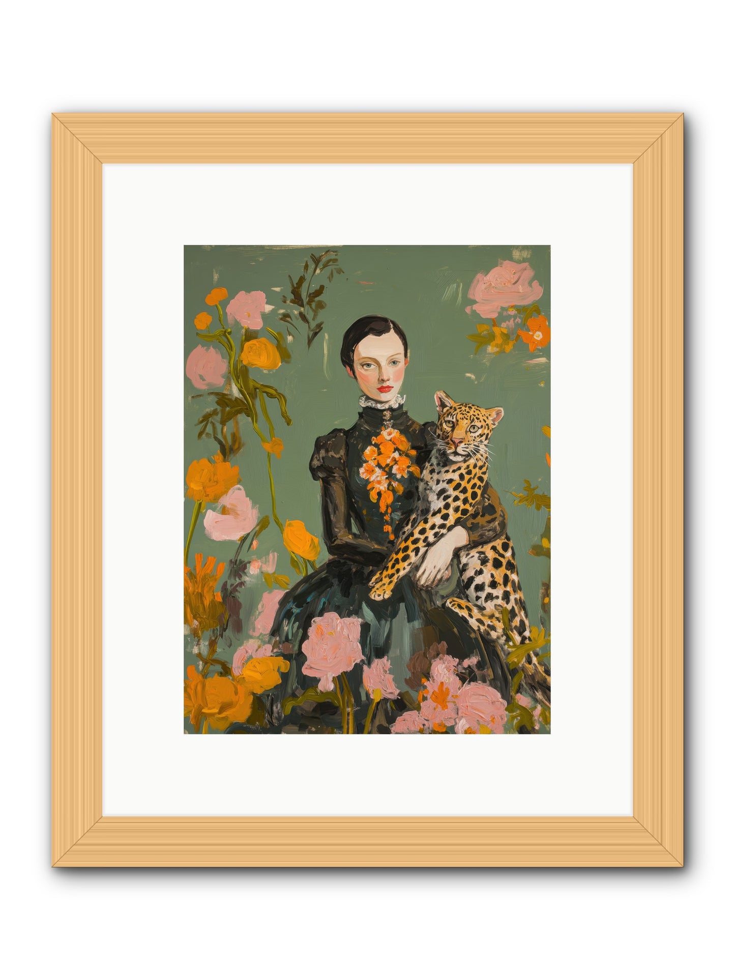 Prescient Muse -- Framed Print - Natural 9x12