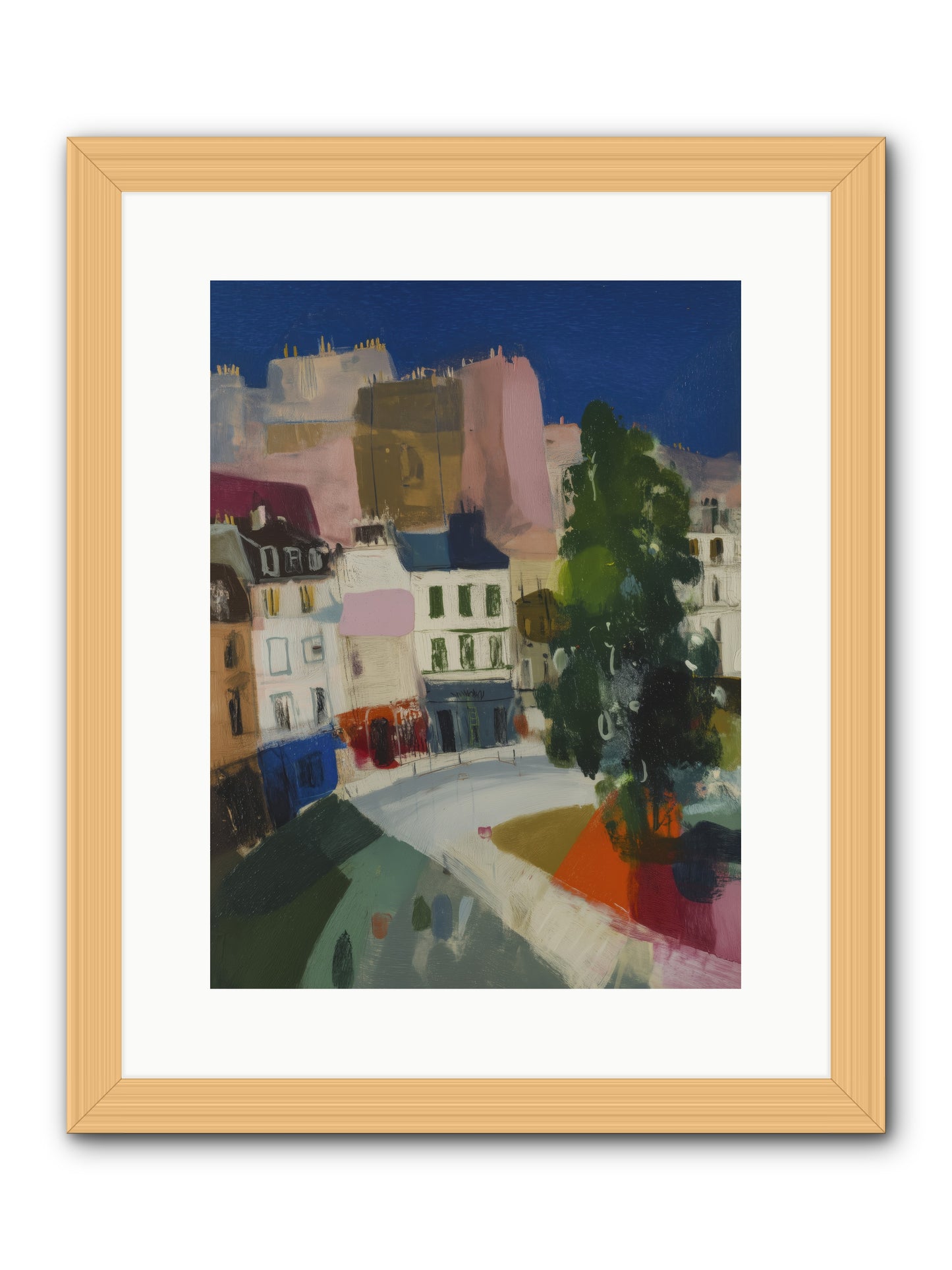 Present Moment -- Framed Print - Natural 12x16