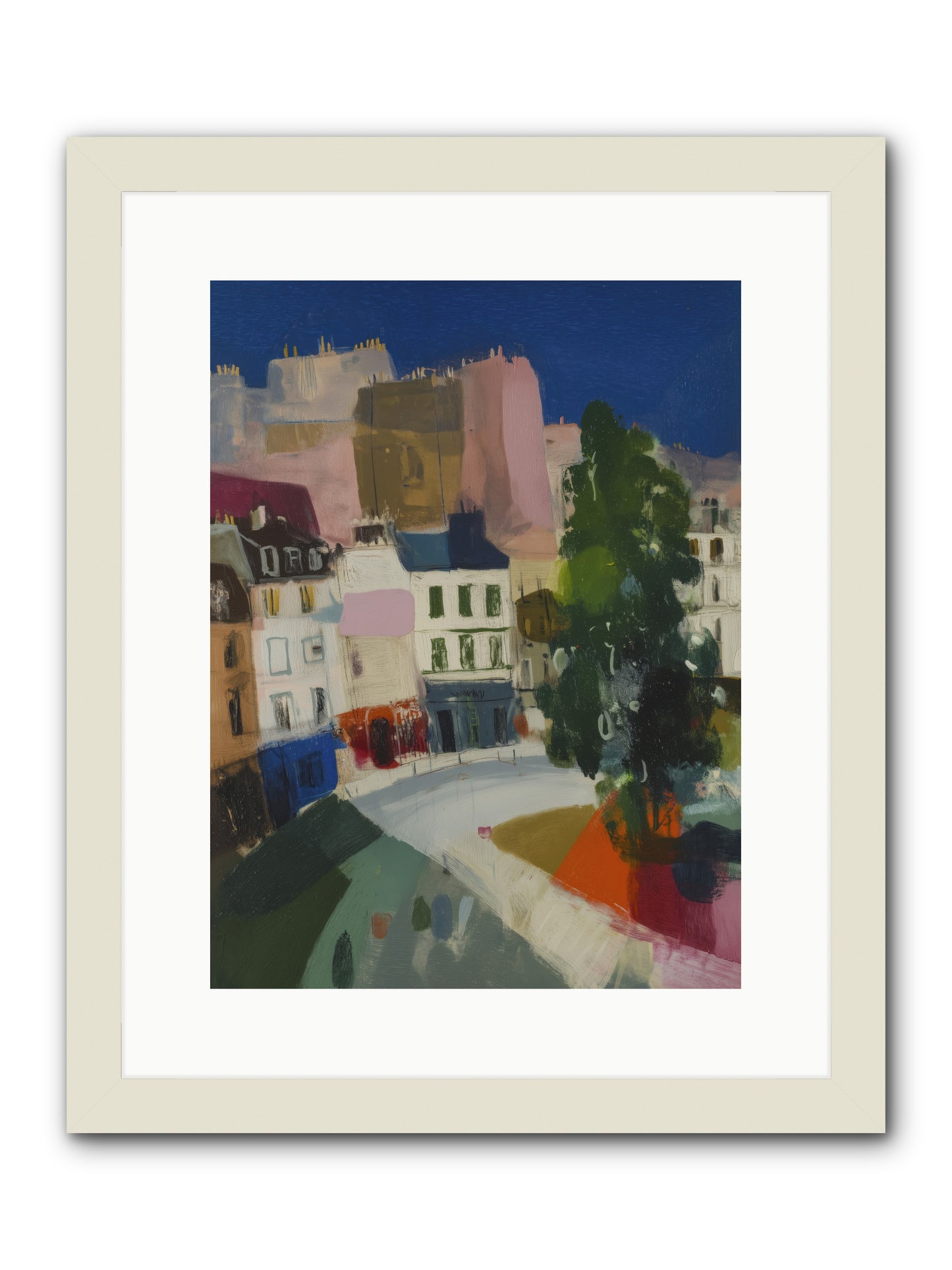 Present Moment -- Framed Print - White 12x16