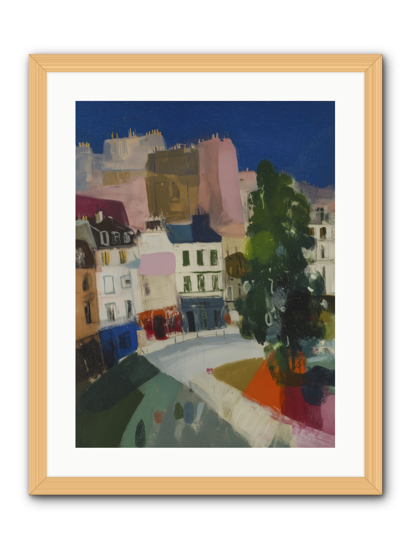 Present Moment -- Framed Print - Natural 18x24