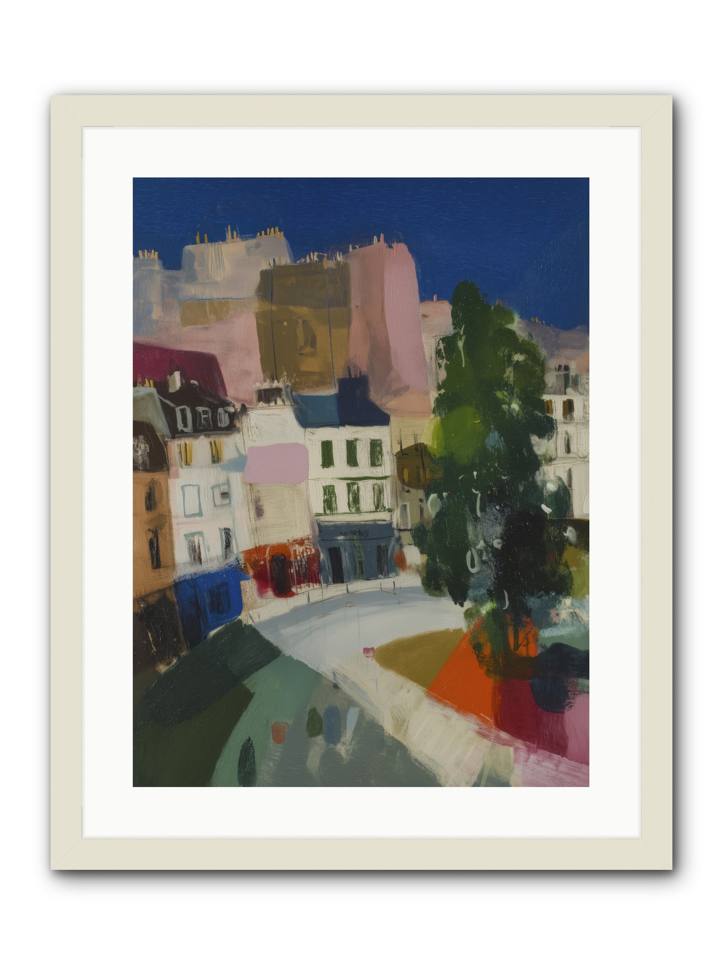 Present Moment -- Framed Print - White 18x24