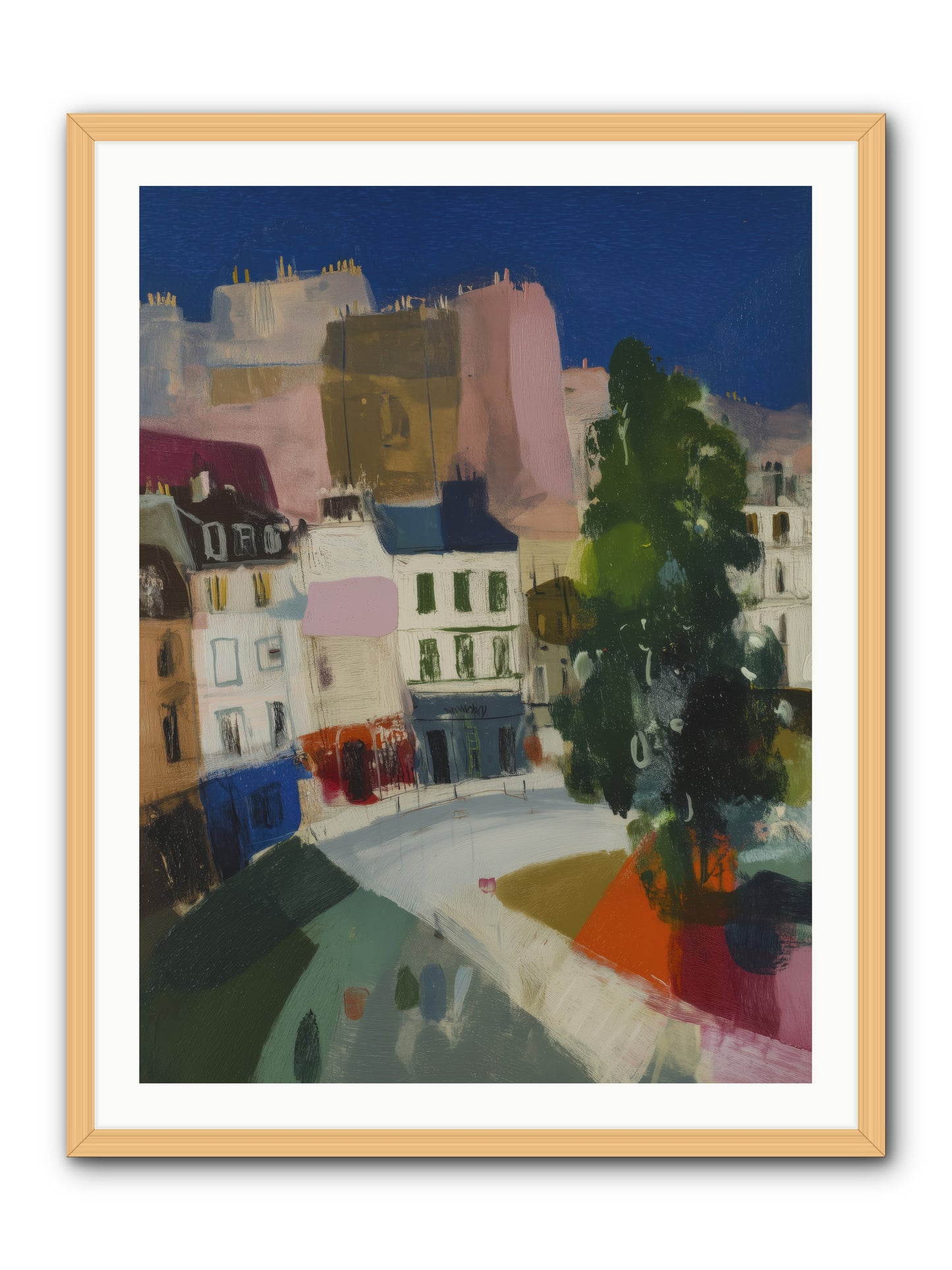 Present Moment -- Framed Print - Natural 30x40