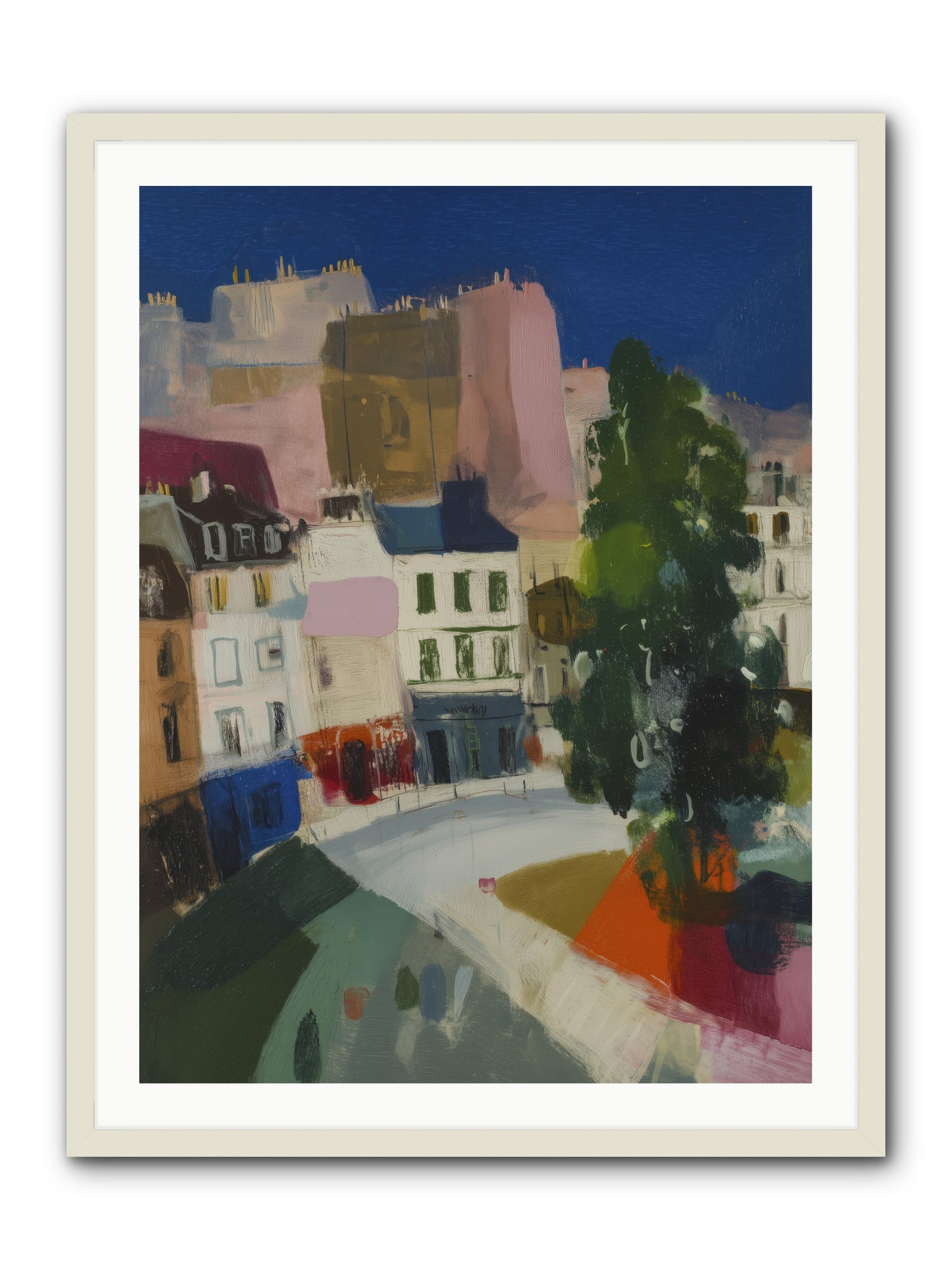 Present Moment -- Framed Print - White 30x40