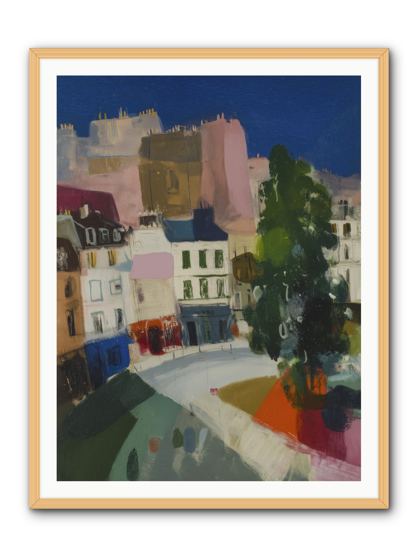 Present Moment -- Framed Print - Natural 36x48