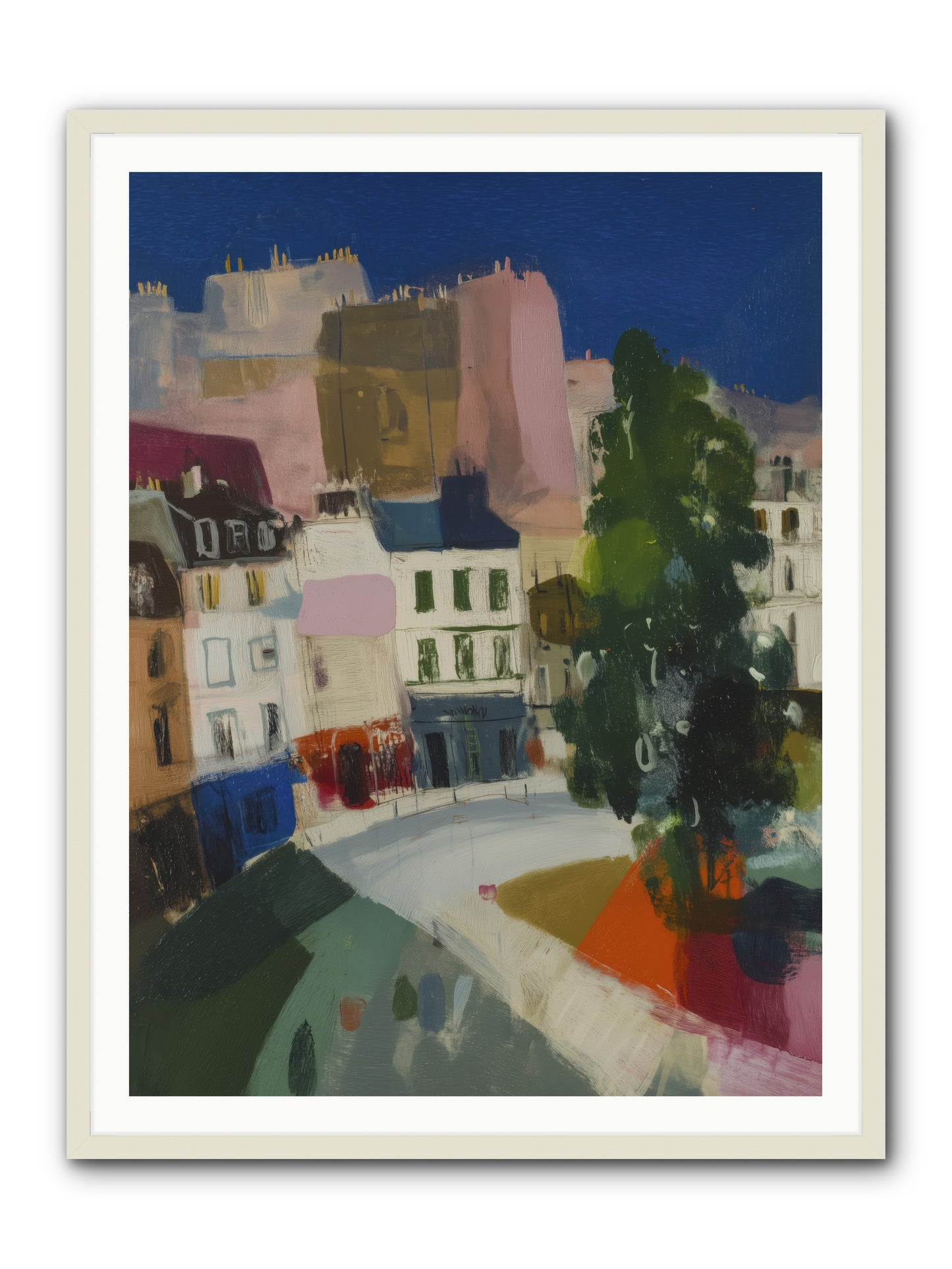 Present Moment -- Framed Print - White 36x48
