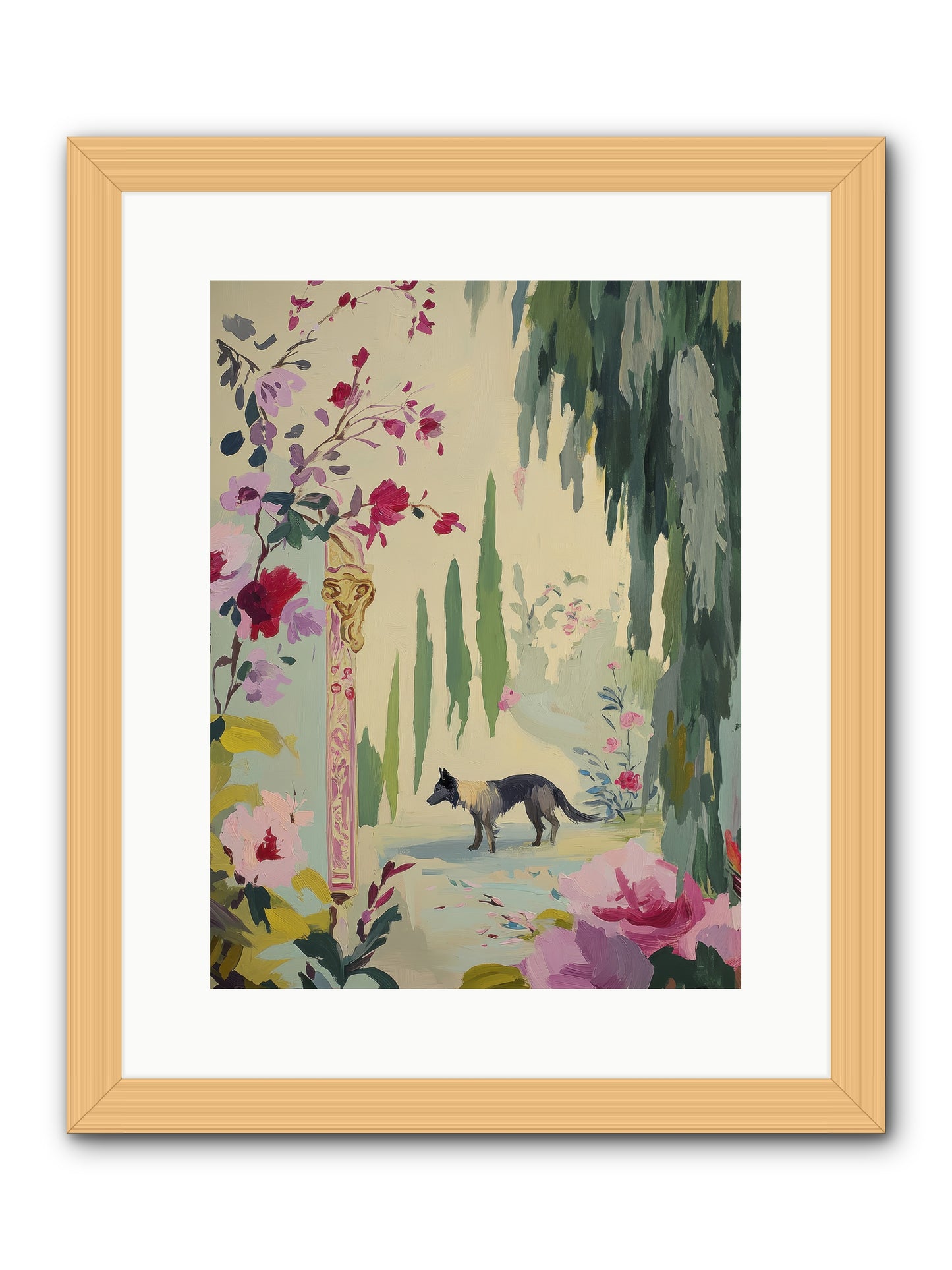 Primrose Field -- Framed Print - Natural 12x16