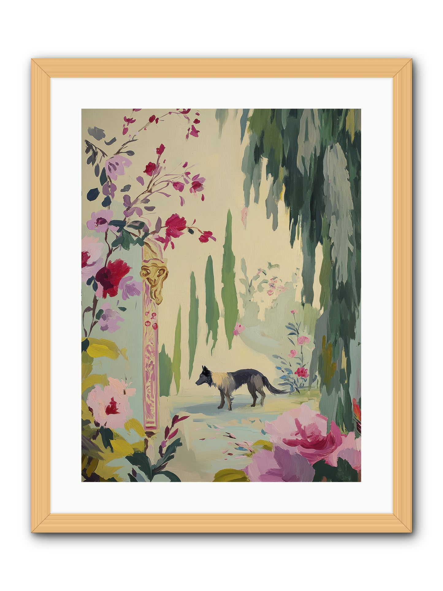 Primrose Field -- Framed Print - Natural 18x24