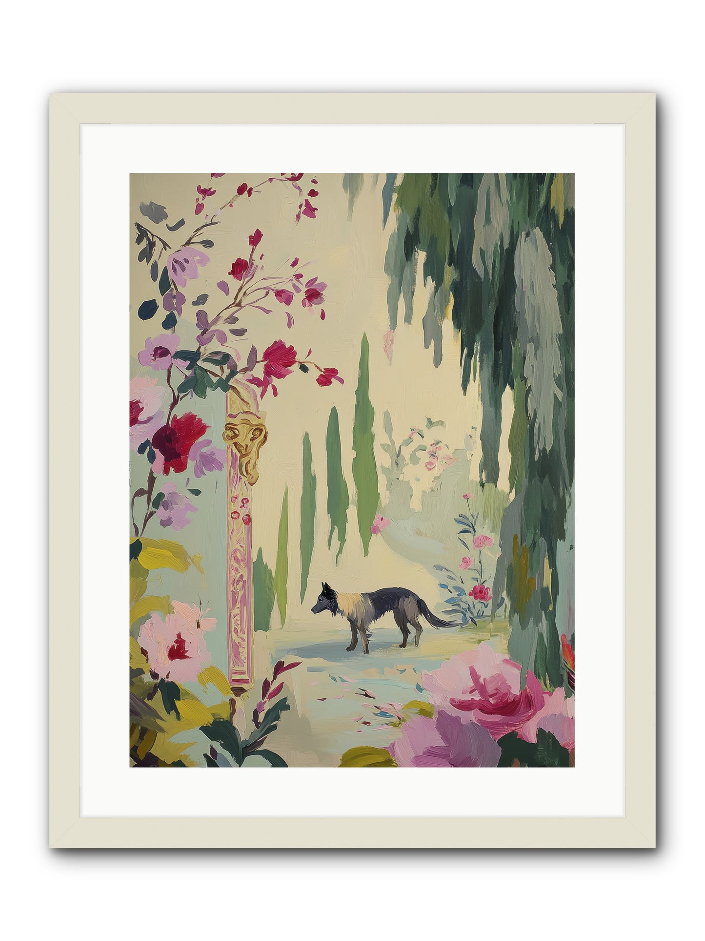 Primrose Field -- Framed Print - White 18x24
