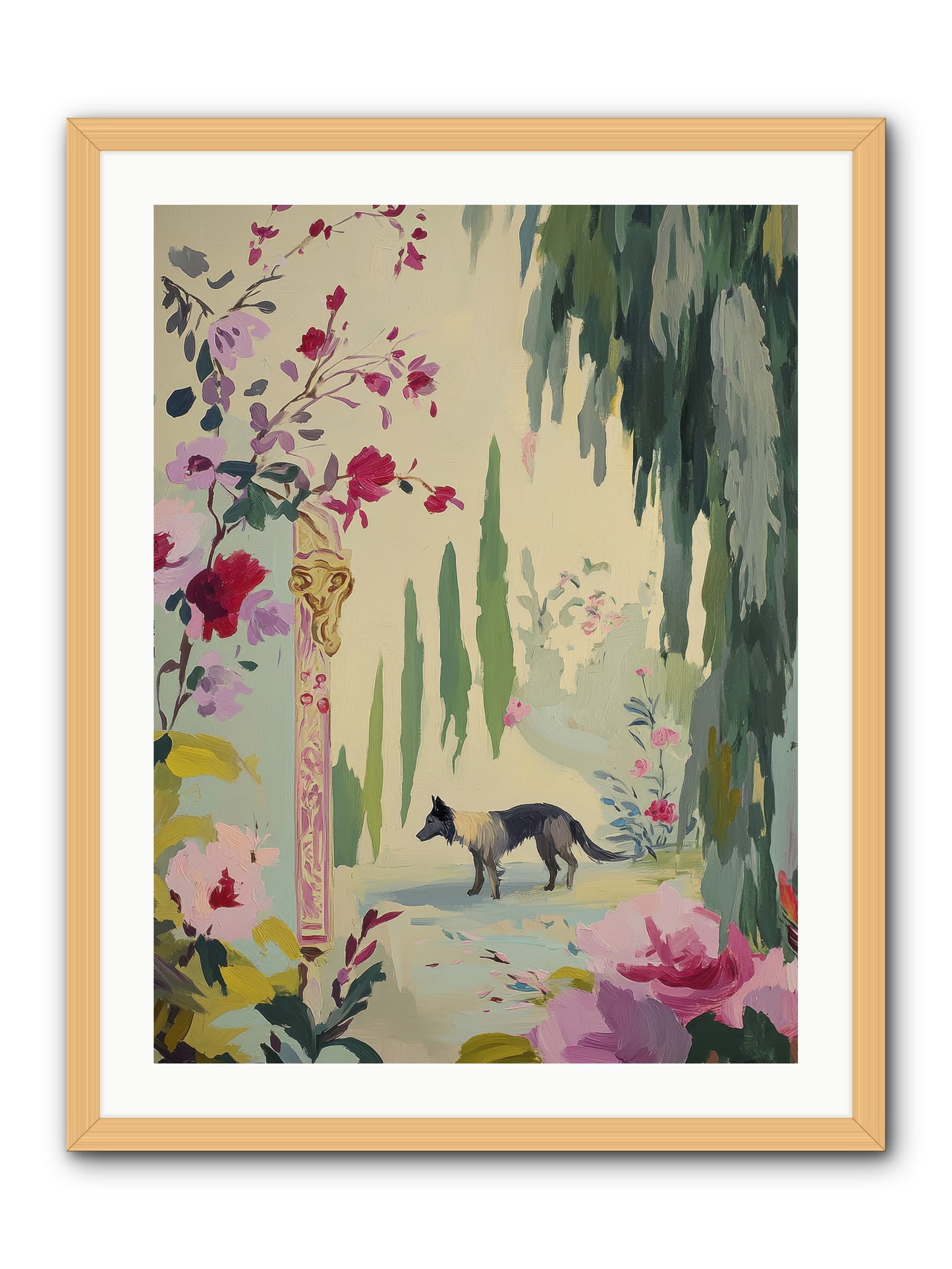 Primrose Field -- Framed Print - Natural 24x32