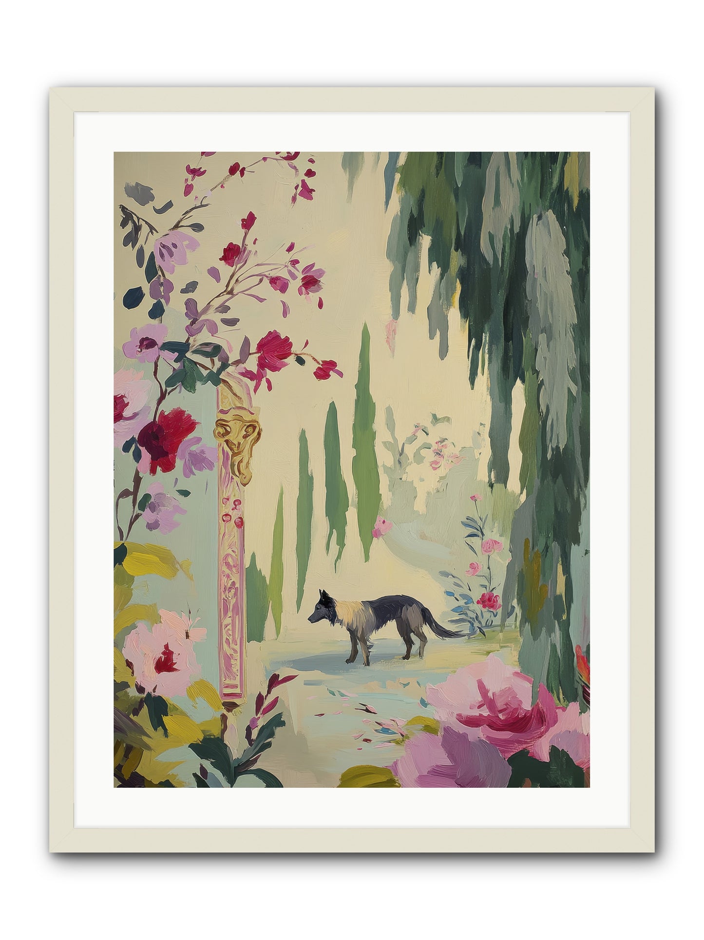 Primrose Field -- Framed Print - White 24x32