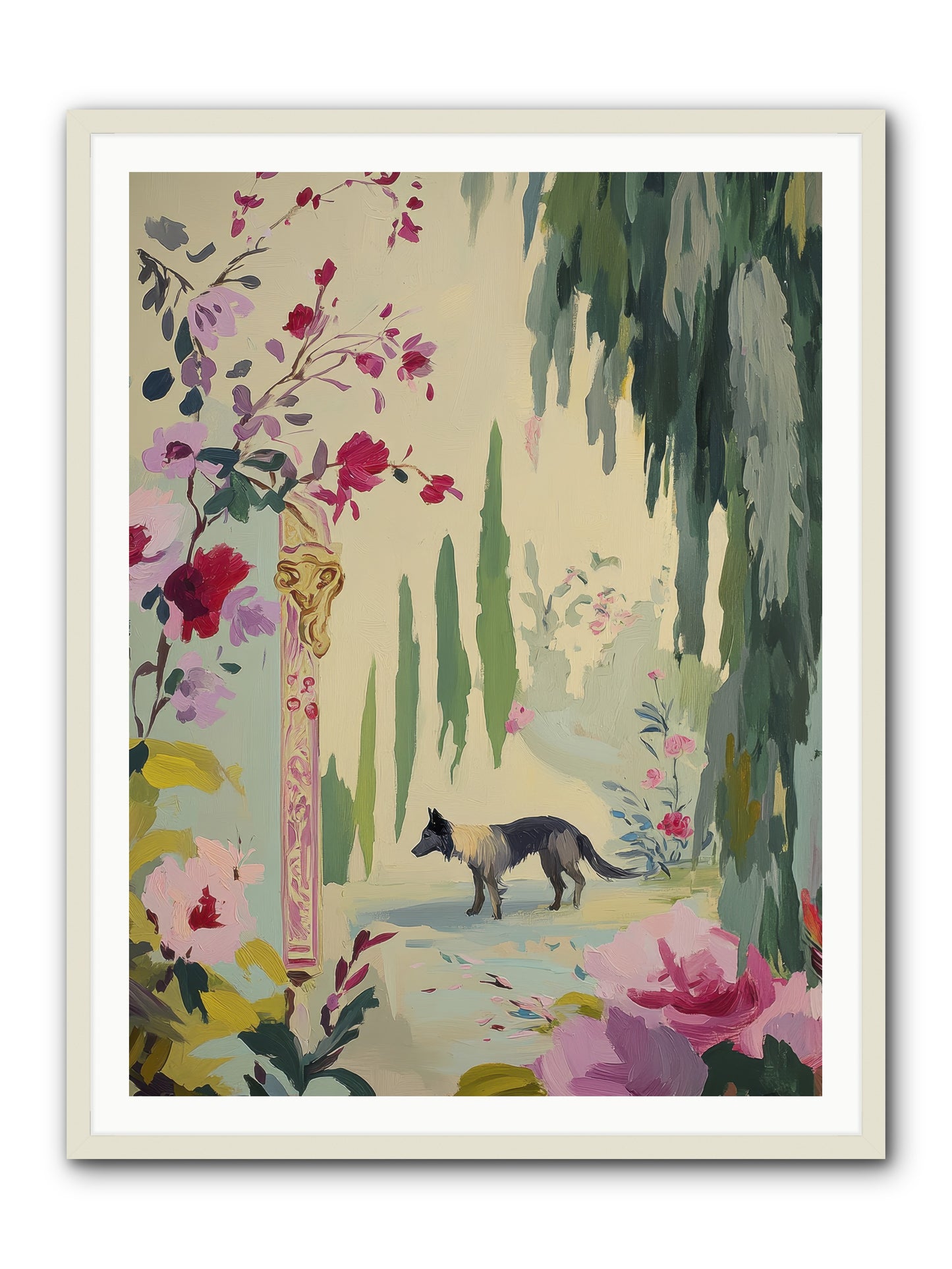 Primrose Field -- Framed Print - White 36x48
