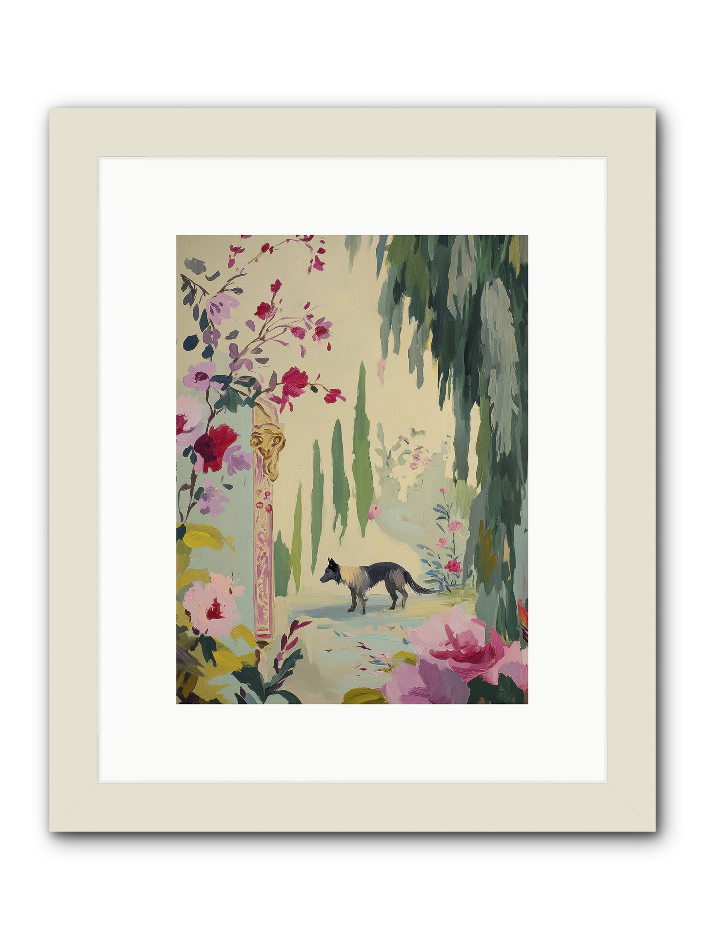 Primrose Field -- Framed Print - White 9x12