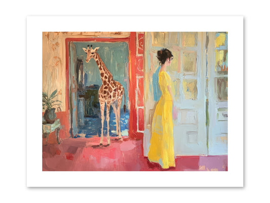 Primrose's Tall Tea Guest -- Paper Print 12x9