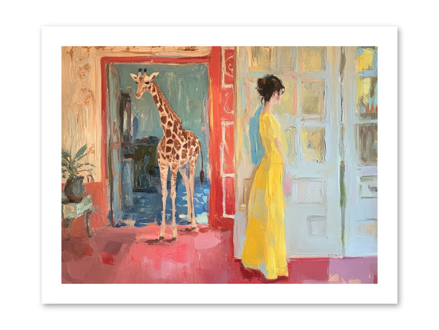 Primrose's Tall Tea Guest -- Paper Print 16x12