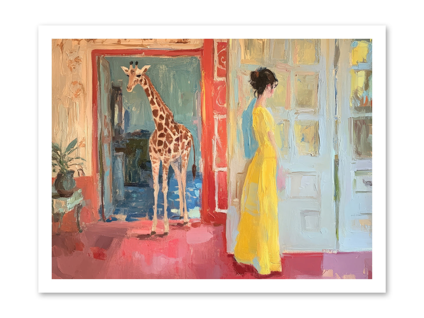 Primrose's Tall Tea Guest -- Paper Print 24x18