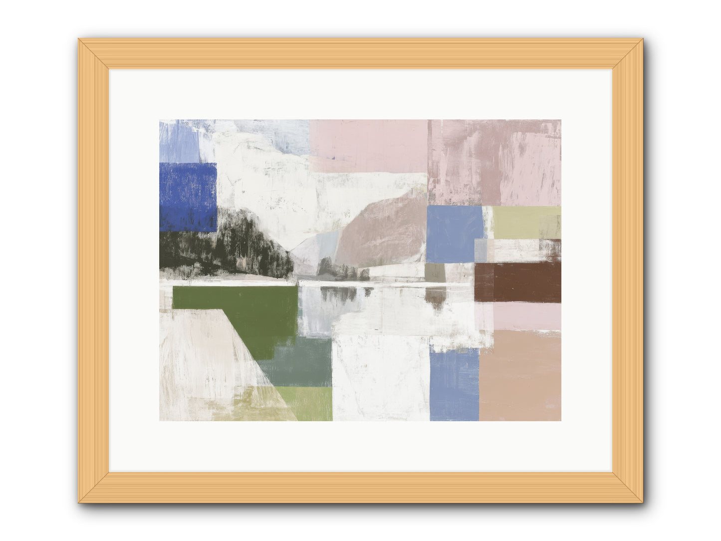 Prism Dusk. No.1 png -- Framed Print - Natural 16x12