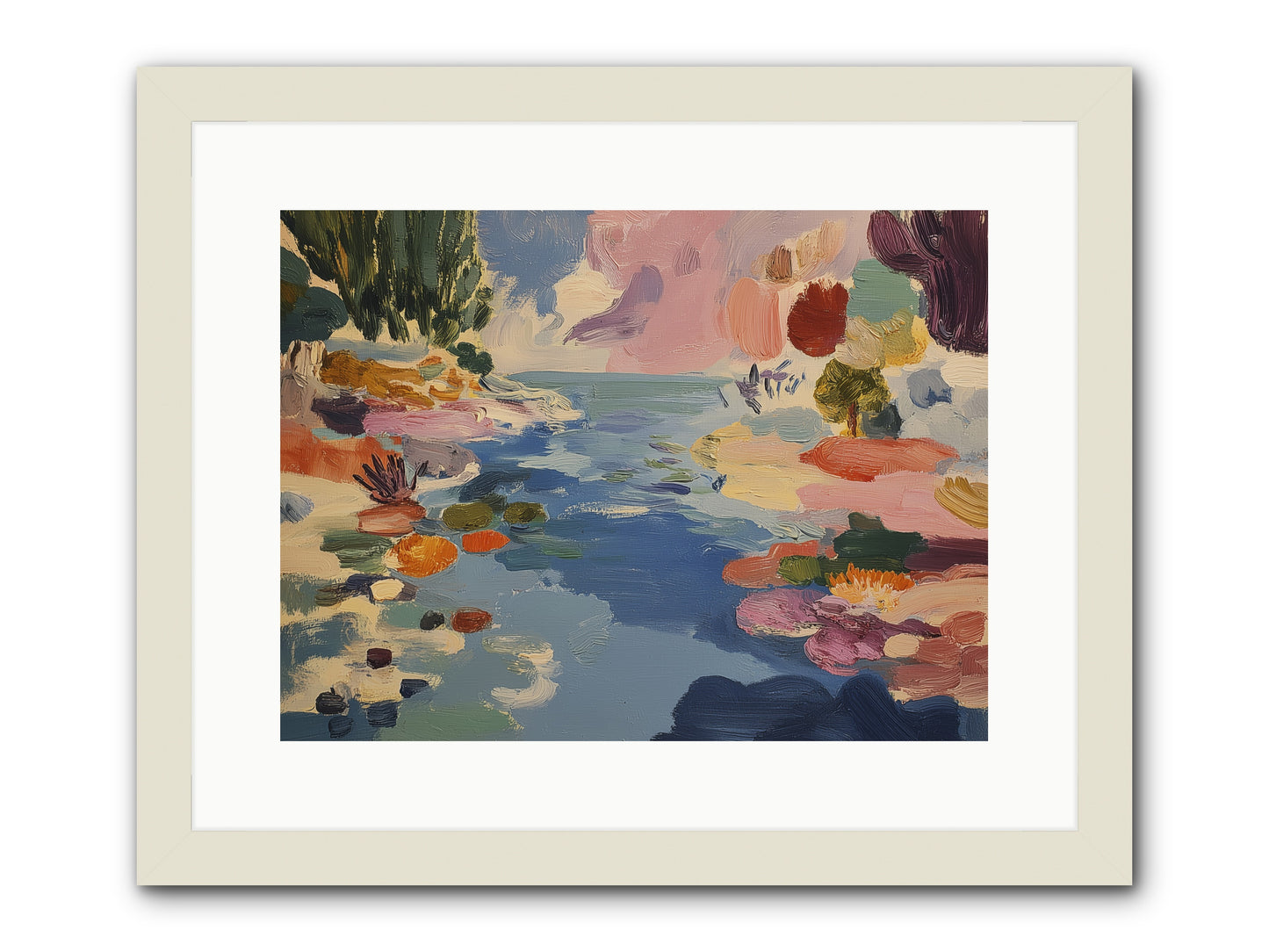 Prism Waters -- Framed Print - White 16x12