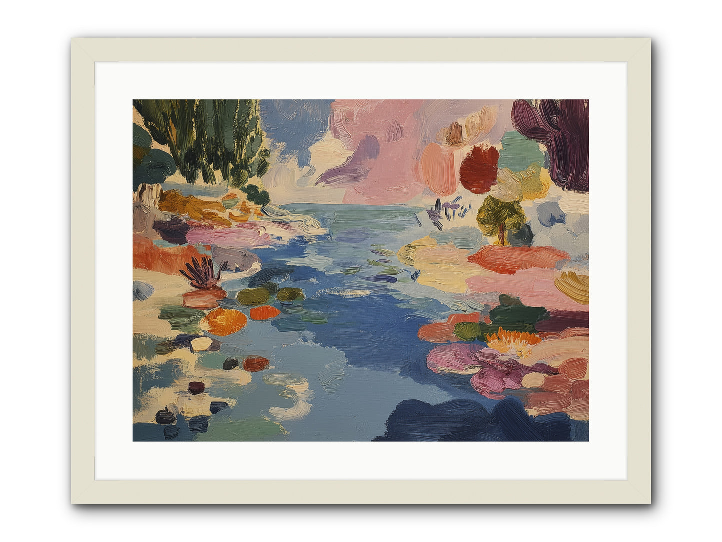 Prism Waters -- Framed Print - White 24x18