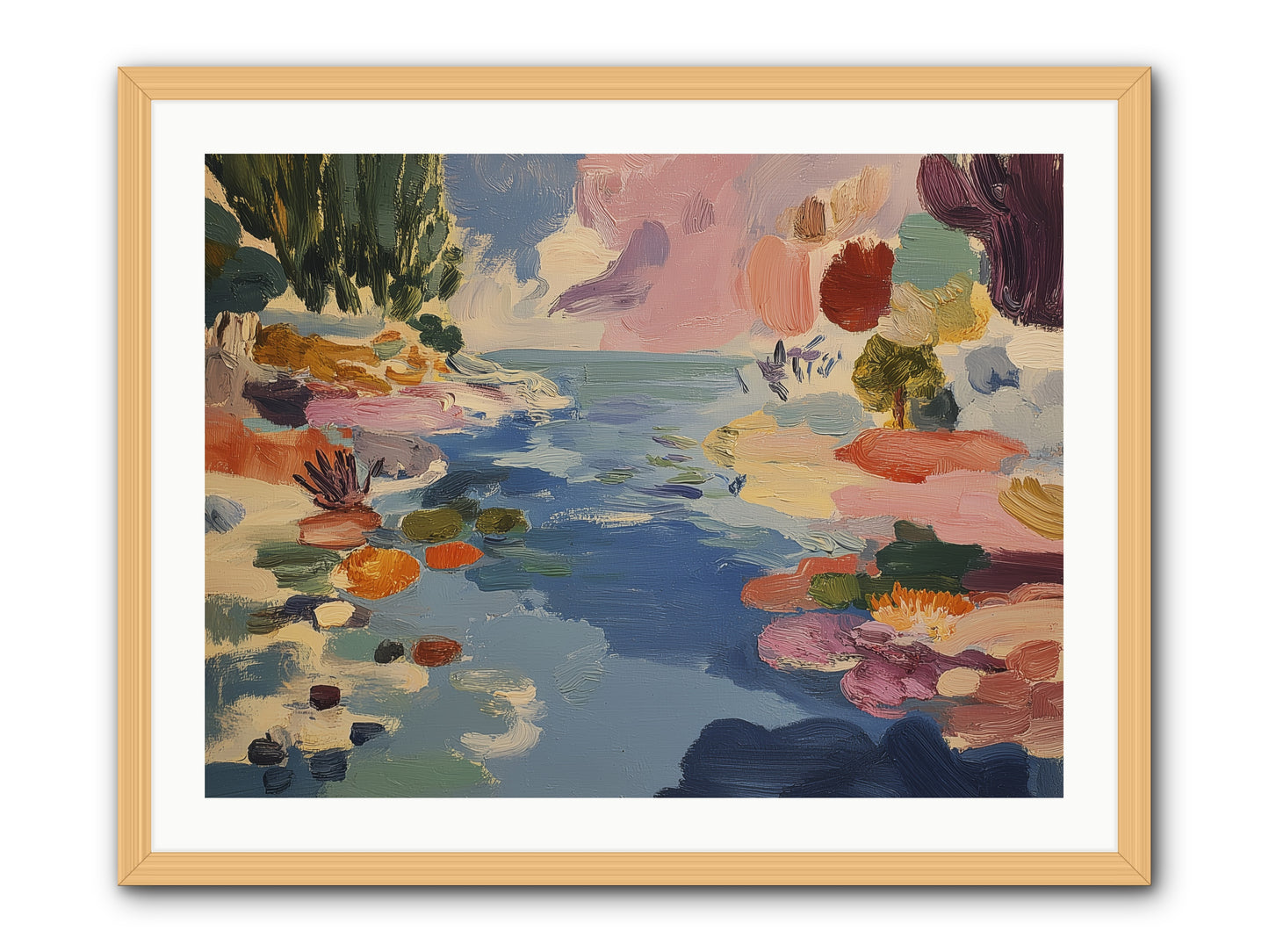 Prism Waters -- Framed Print - Natural 32x24