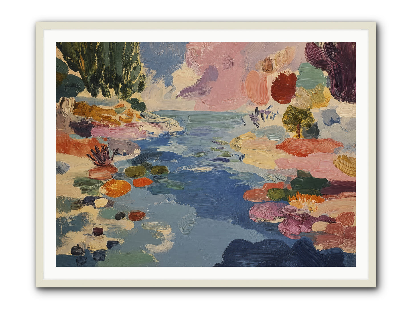 Prism Waters -- Framed Print - White 48x36