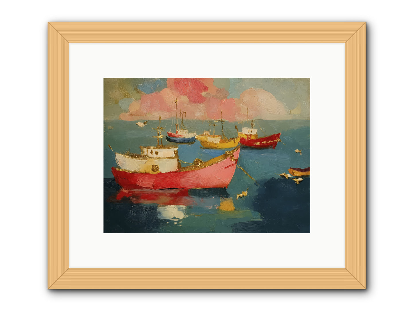 Prismatic Port -- Framed Print - Natural 12x9