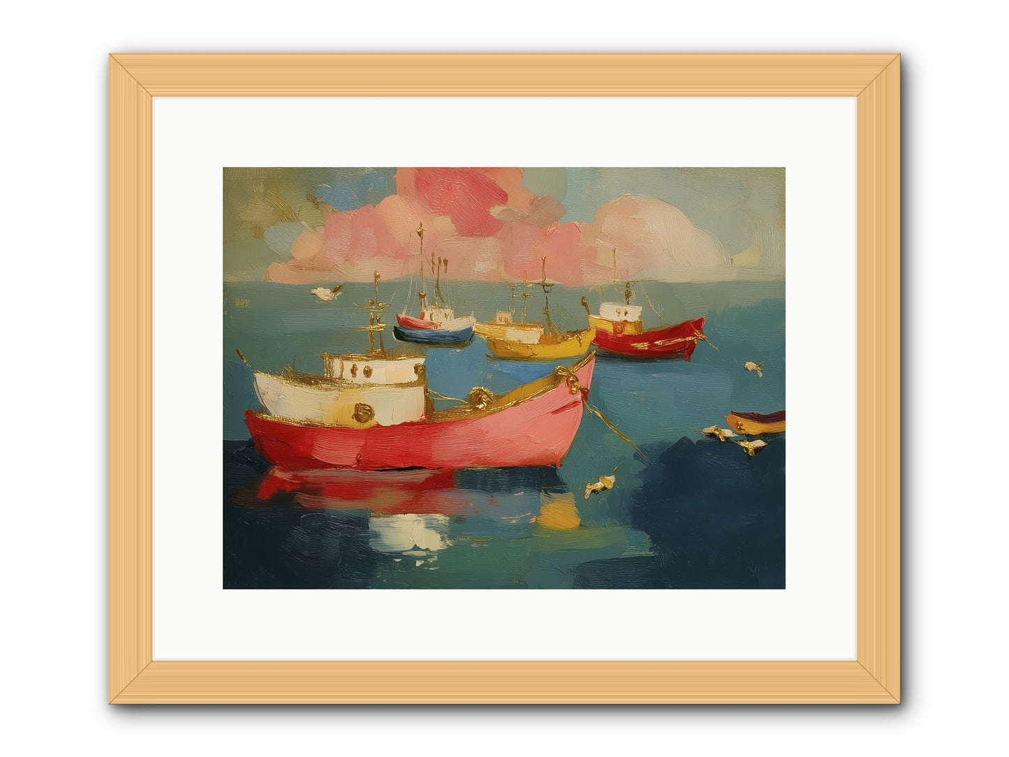 Prismatic Port -- Framed Print - Natural 16x12