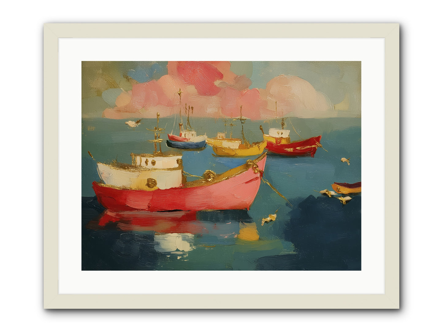 Prismatic Port -- Framed Print - White 24x18