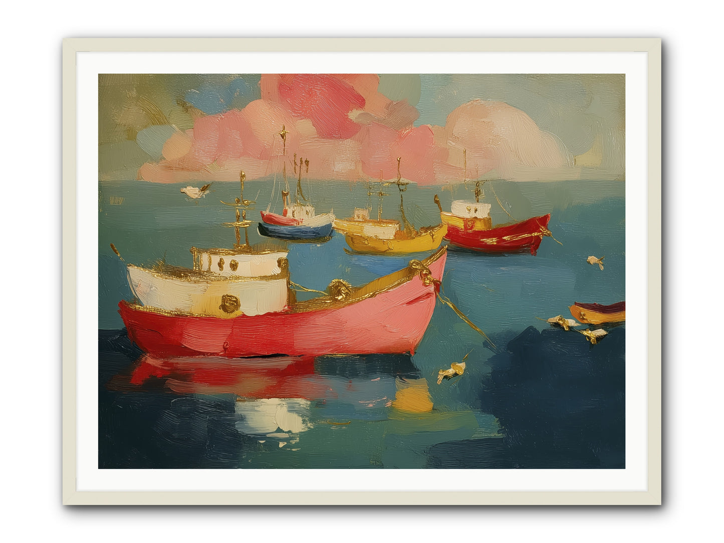 Prismatic Port -- Framed Print - White 48x36