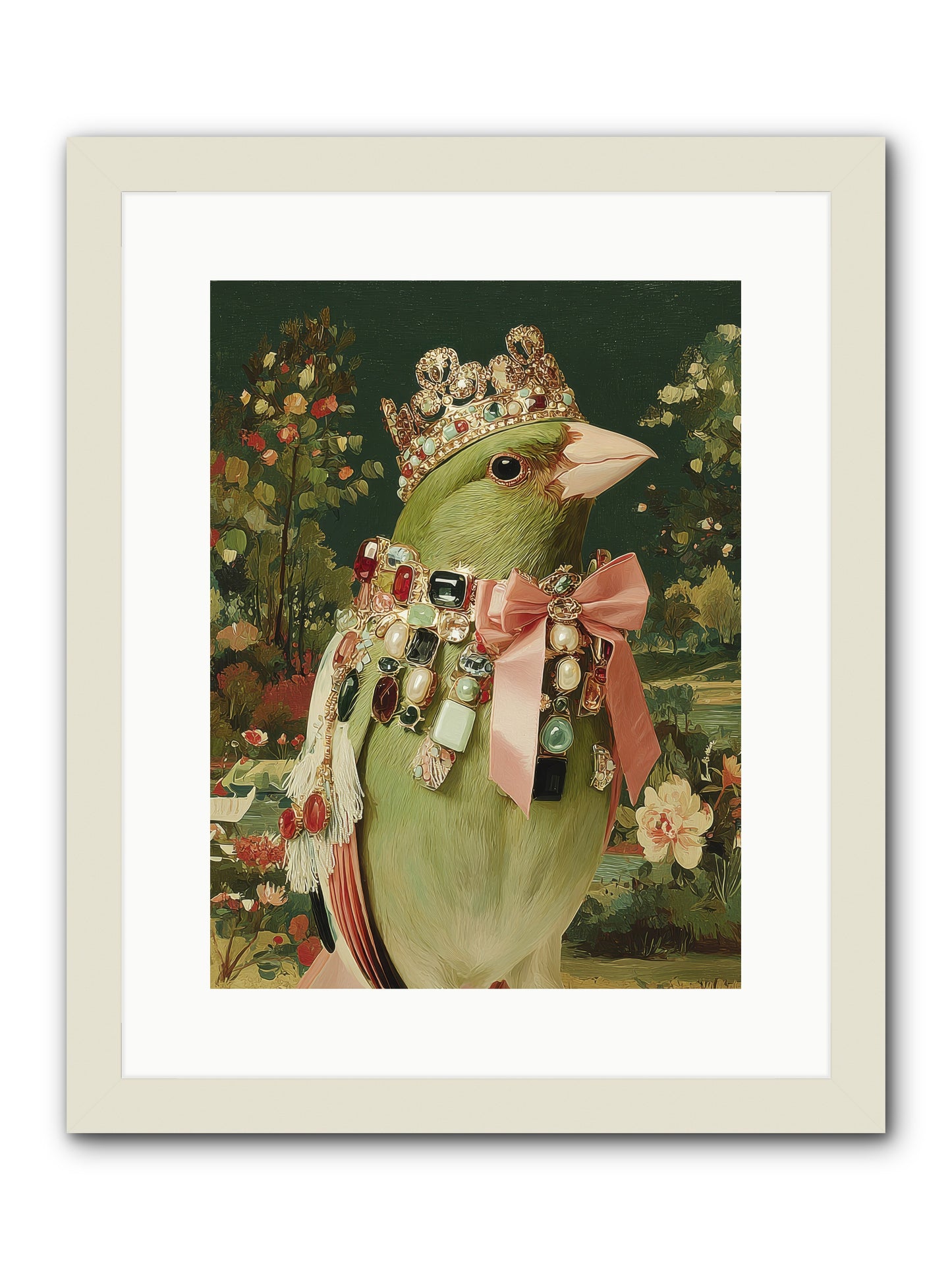 Pristine Whimsy -- Framed Print - White 12x16