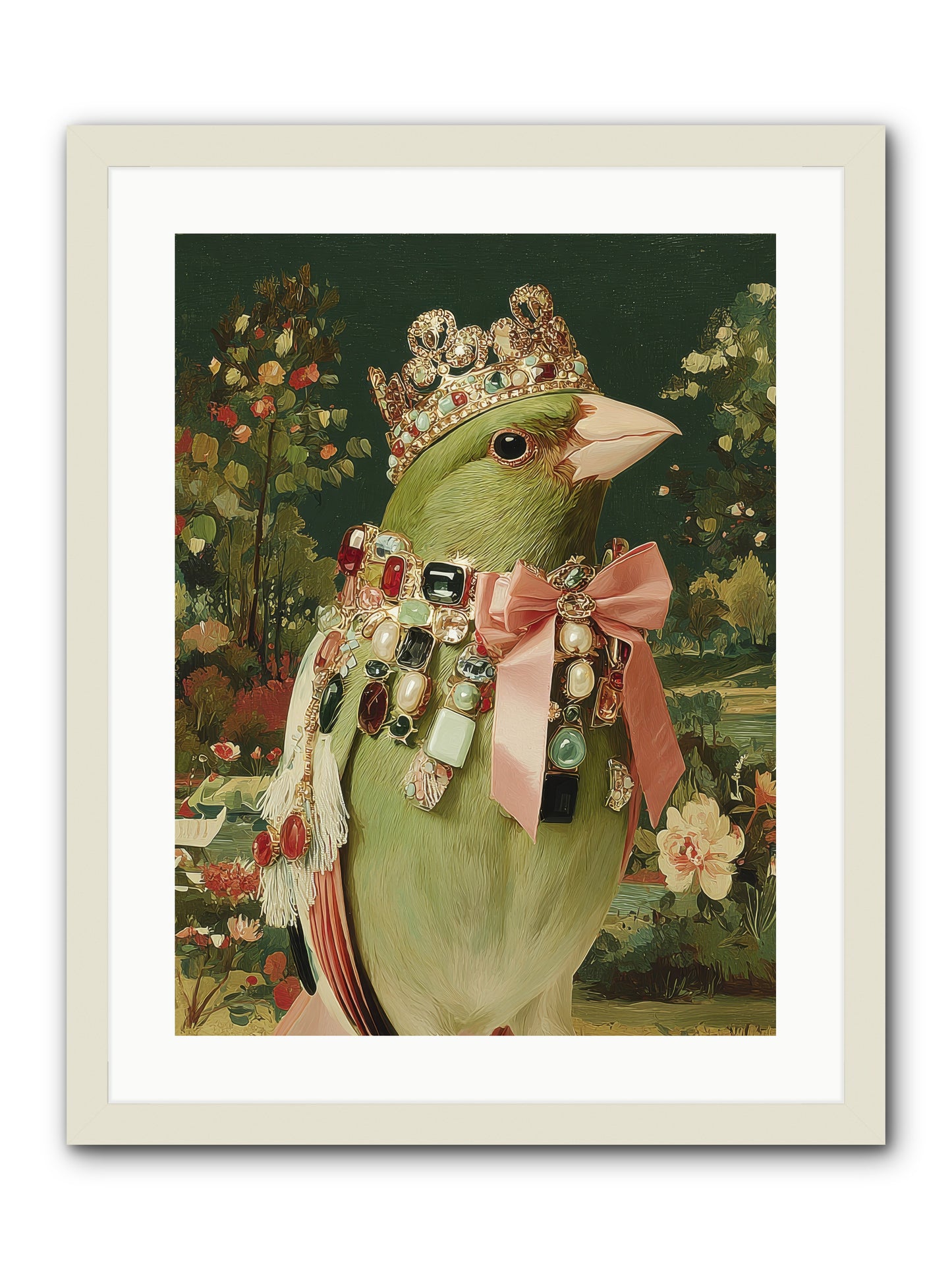 Pristine Whimsy -- Framed Print - White 18x24