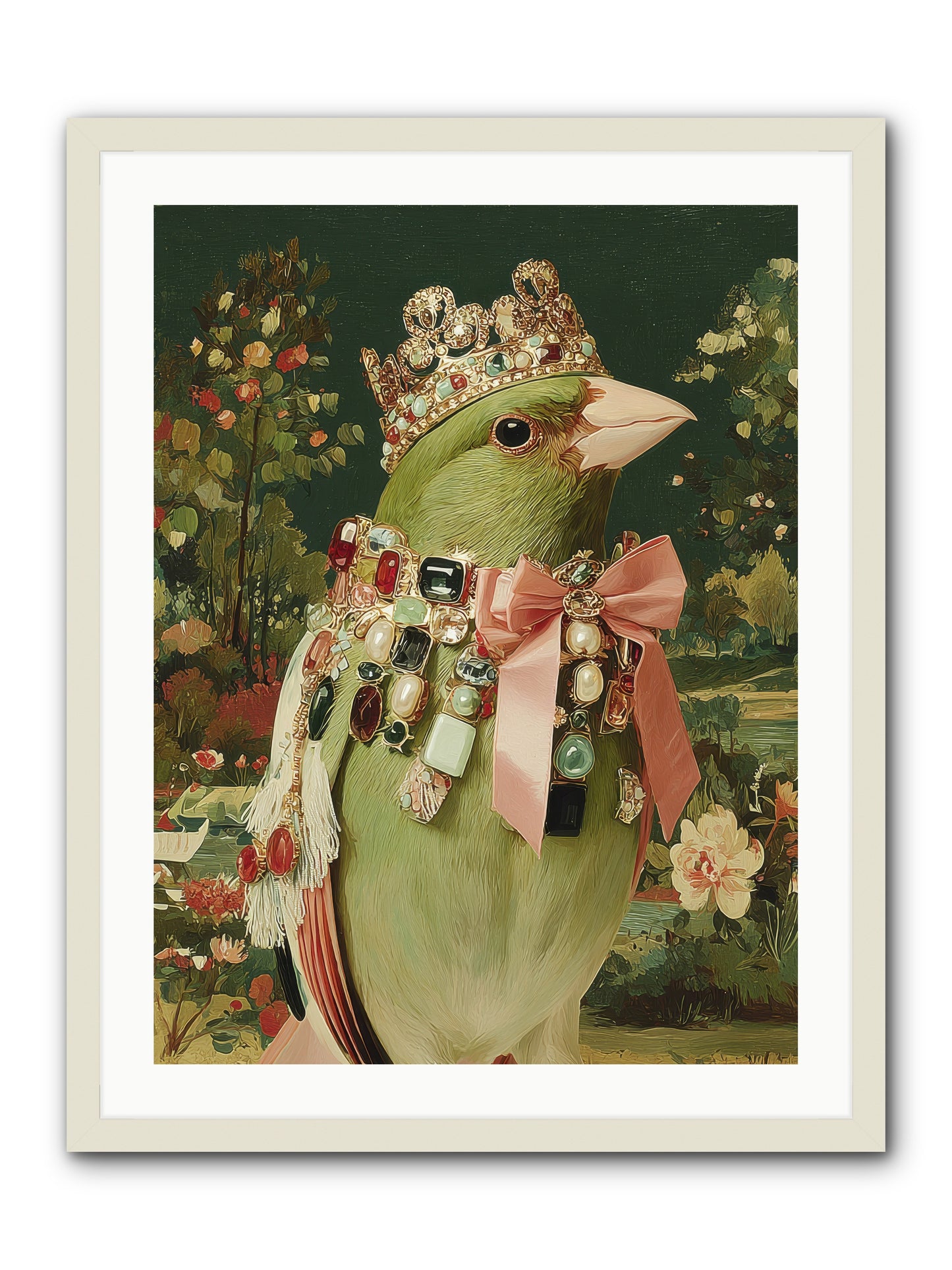 Pristine Whimsy -- Framed Print - White 24x32