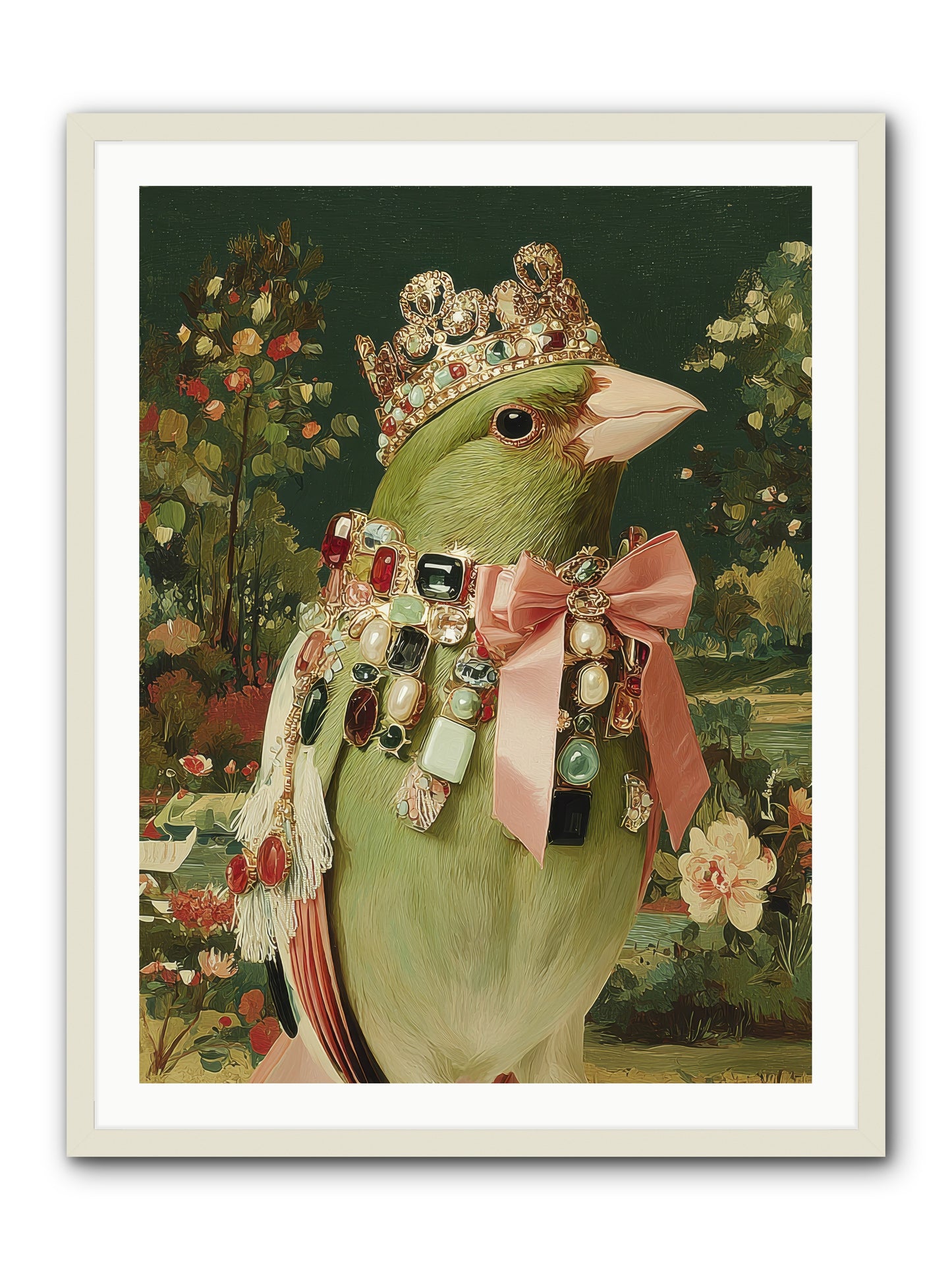 Pristine Whimsy -- Framed Print - White 30x40