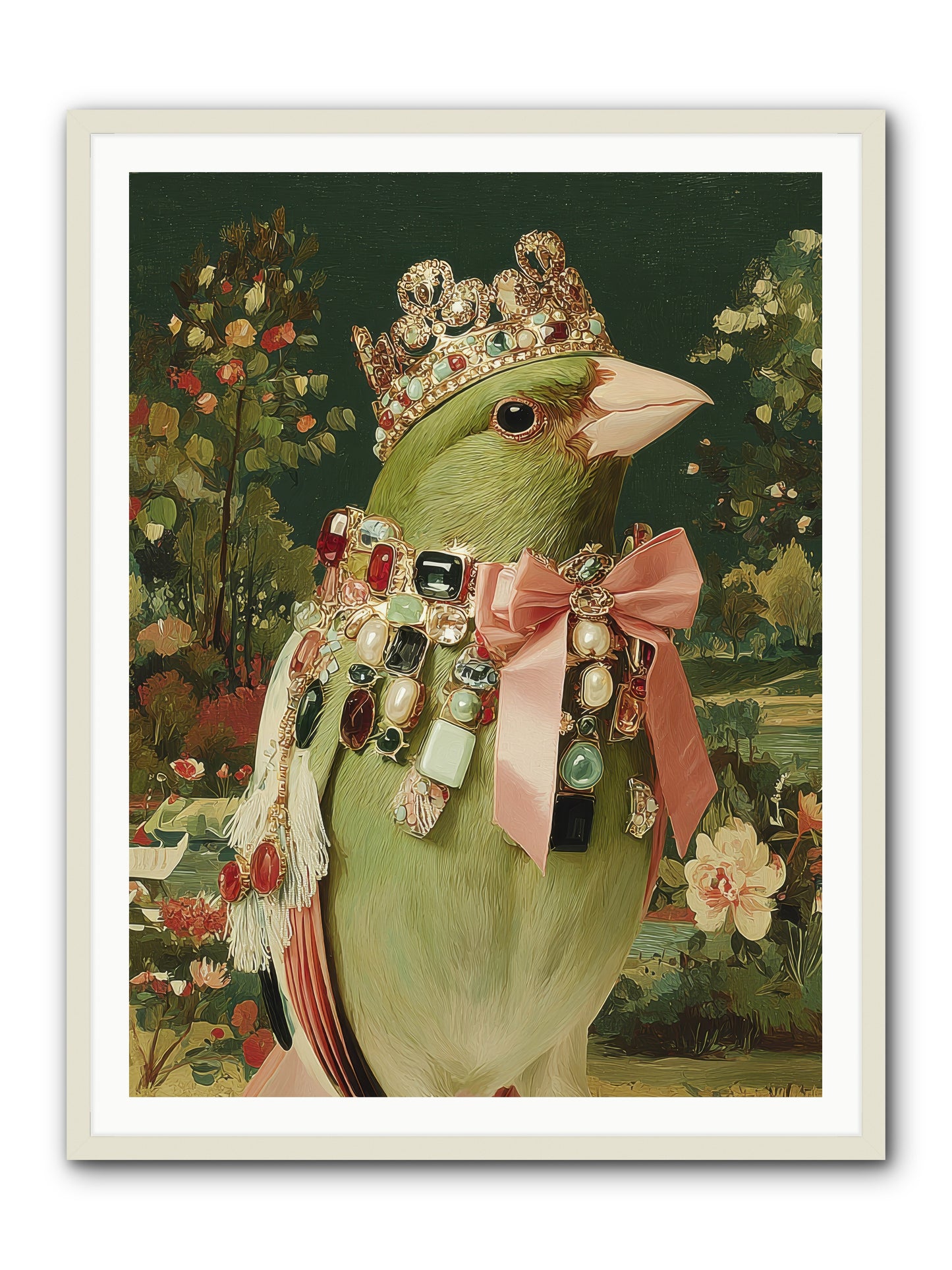 Pristine Whimsy -- Framed Print - White 36x48