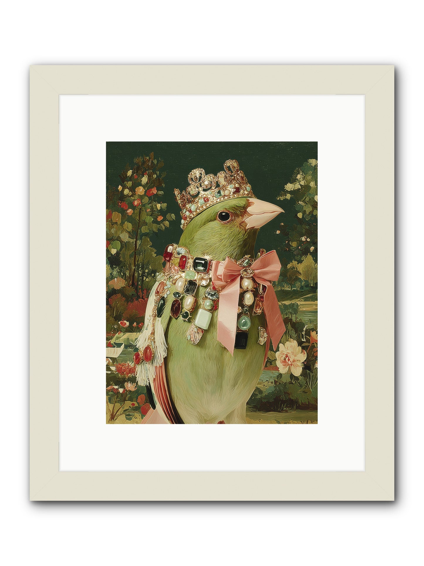 Pristine Whimsy -- Framed Print - White 9x12