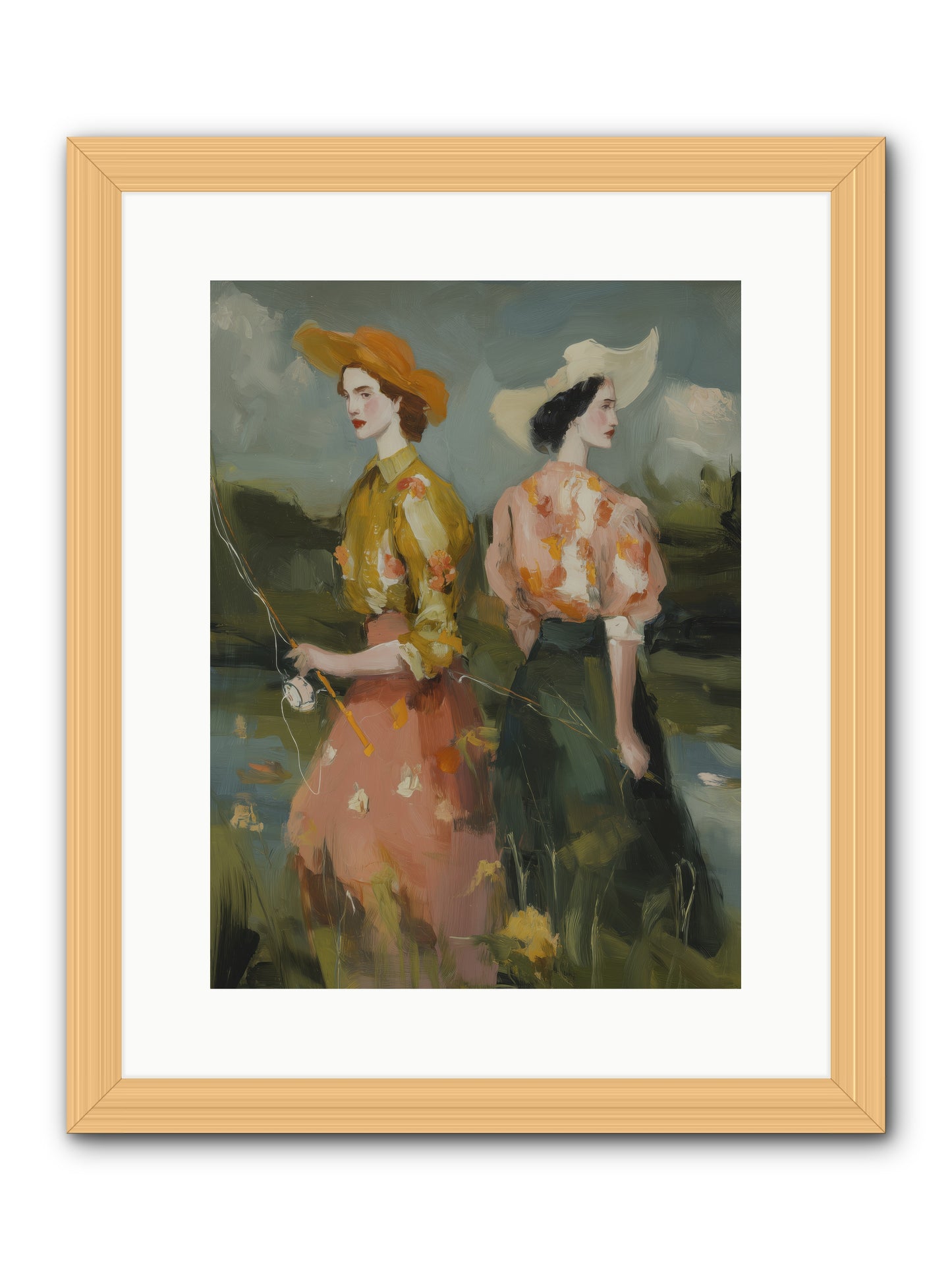 Promising Waters -- Framed Print - Natural 12x16