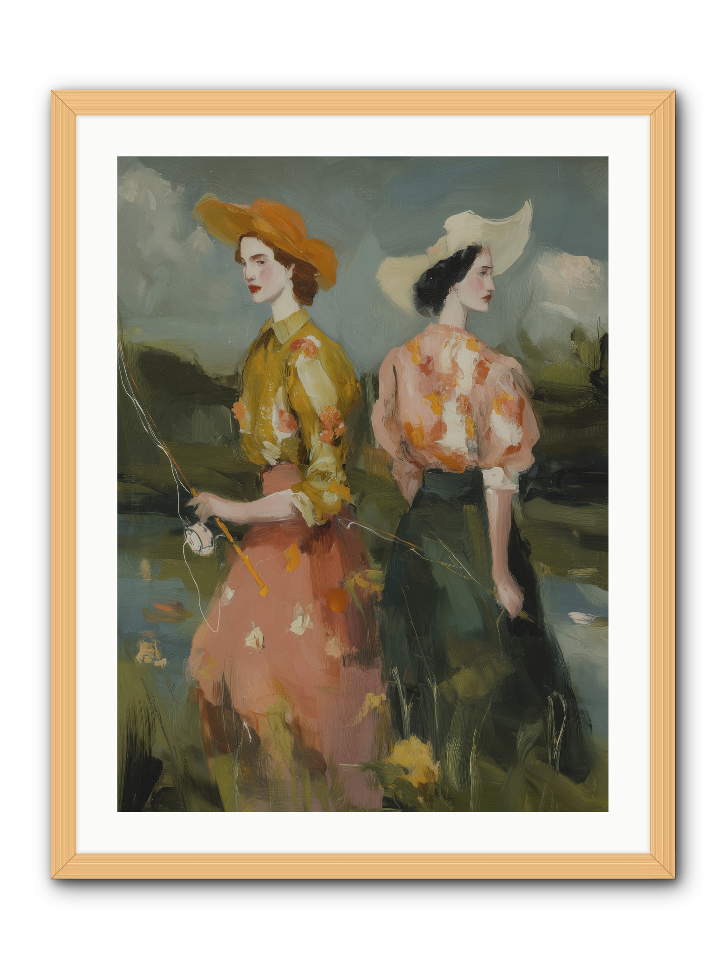 Promising Waters -- Framed Print - Natural 24x32