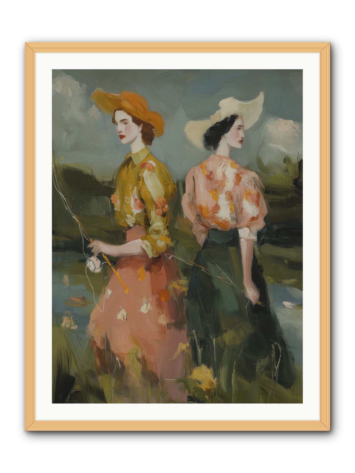 Promising Waters -- Framed Print - Natural 30x40