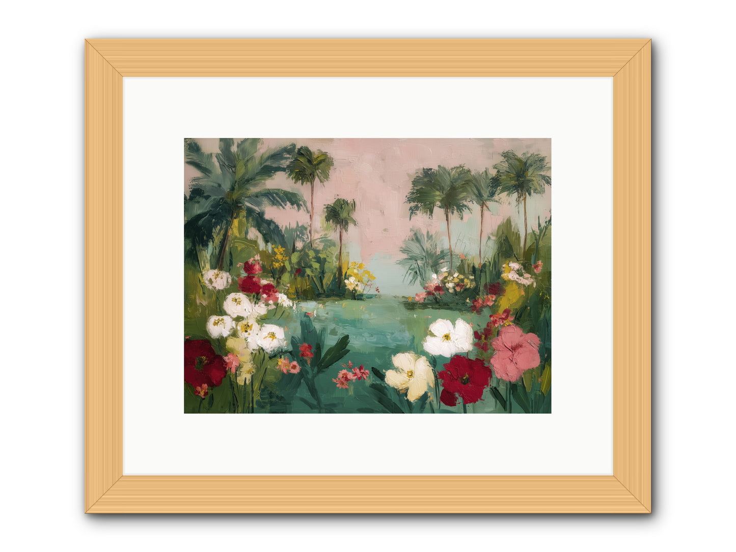 Provençal Paradise -- Framed Print - Natural 12x9
