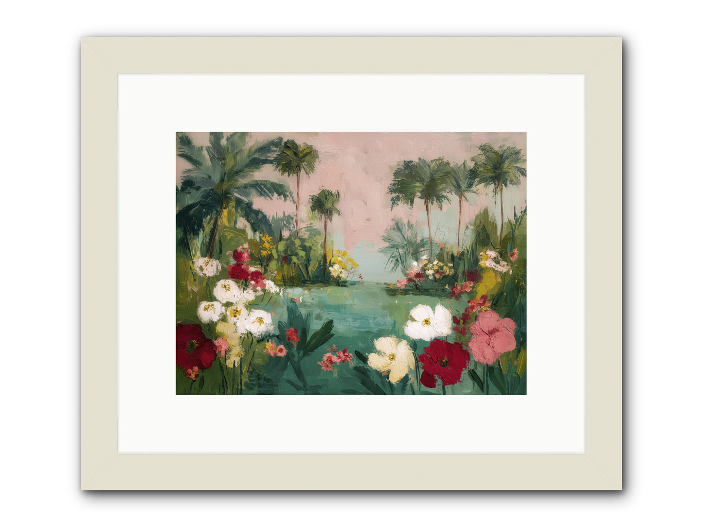 Provençal Paradise -- Framed Print - White 12x9