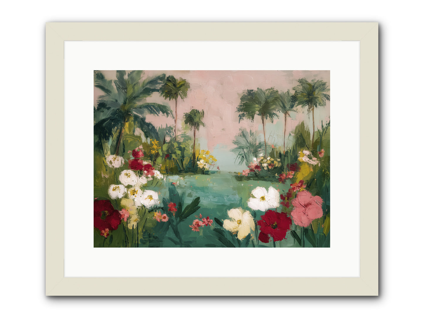 Provençal Paradise -- Framed Print - White 16x12
