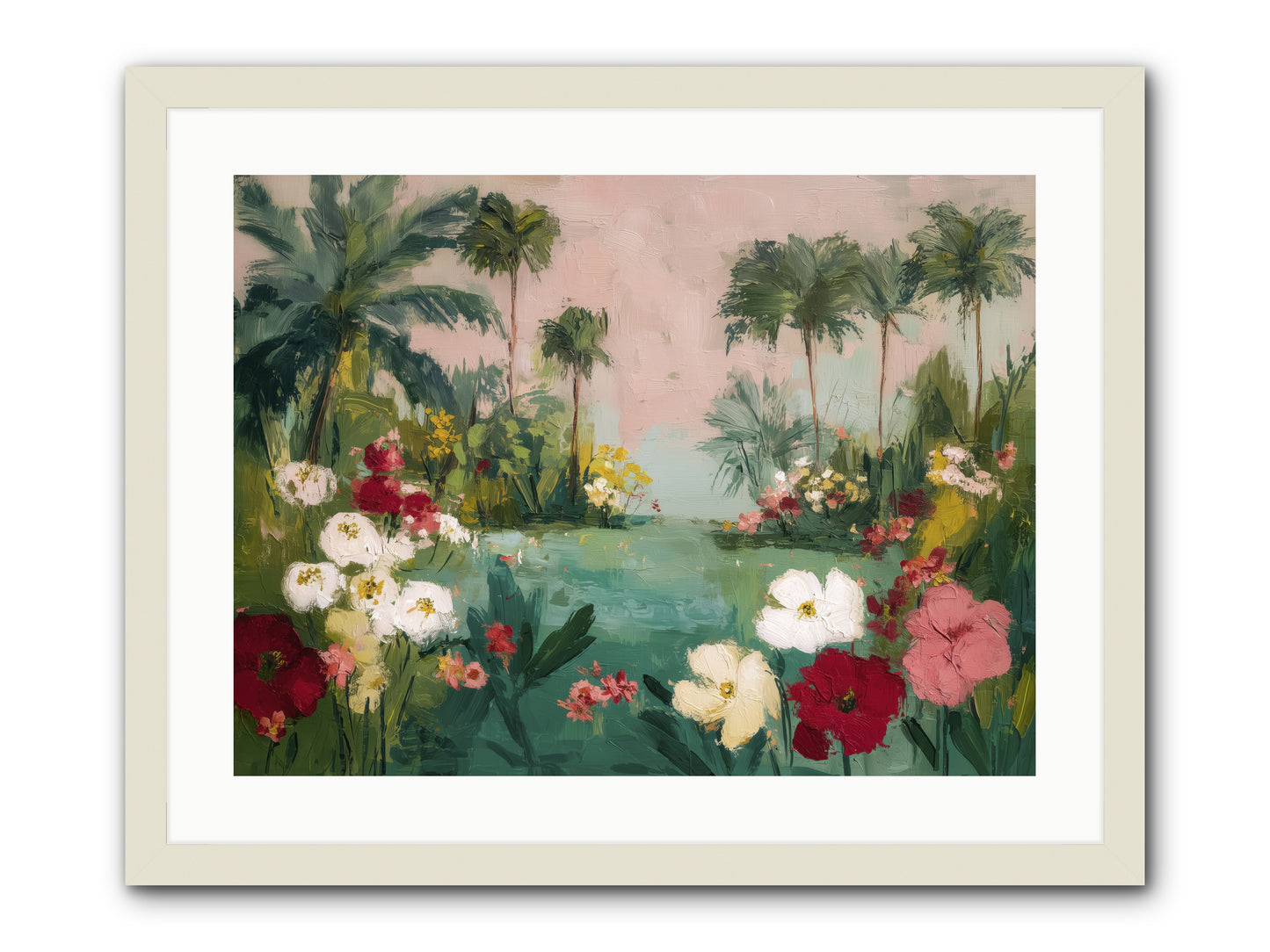 Provençal Paradise -- Framed Print - White 24x18
