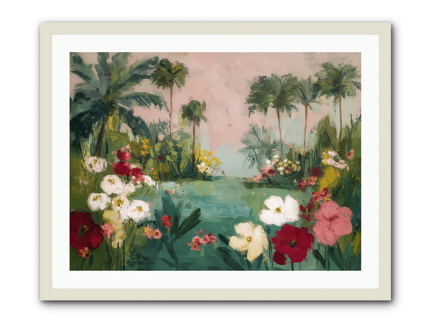 Provençal Paradise -- Framed Print - White 32x24