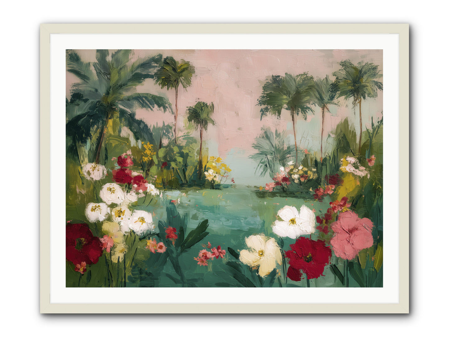 Provençal Paradise -- Framed Print - White 40x30
